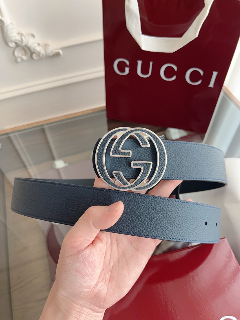 [TOP] GUCCI Men's GG Belt - Black - 711 Luxury