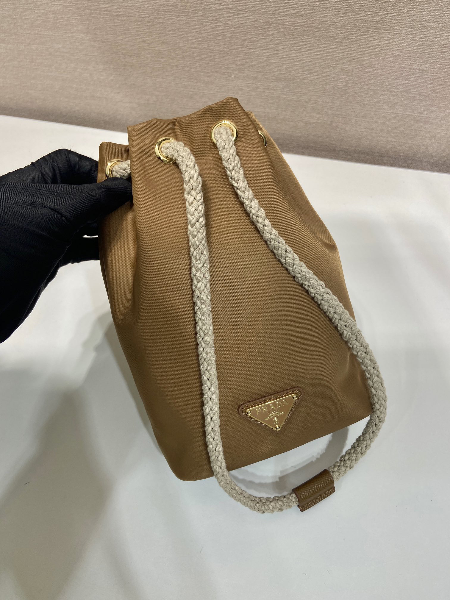 [TOP] PRADA Re-Nylon Bag 12x20x6cm - Brown - 711 Luxury