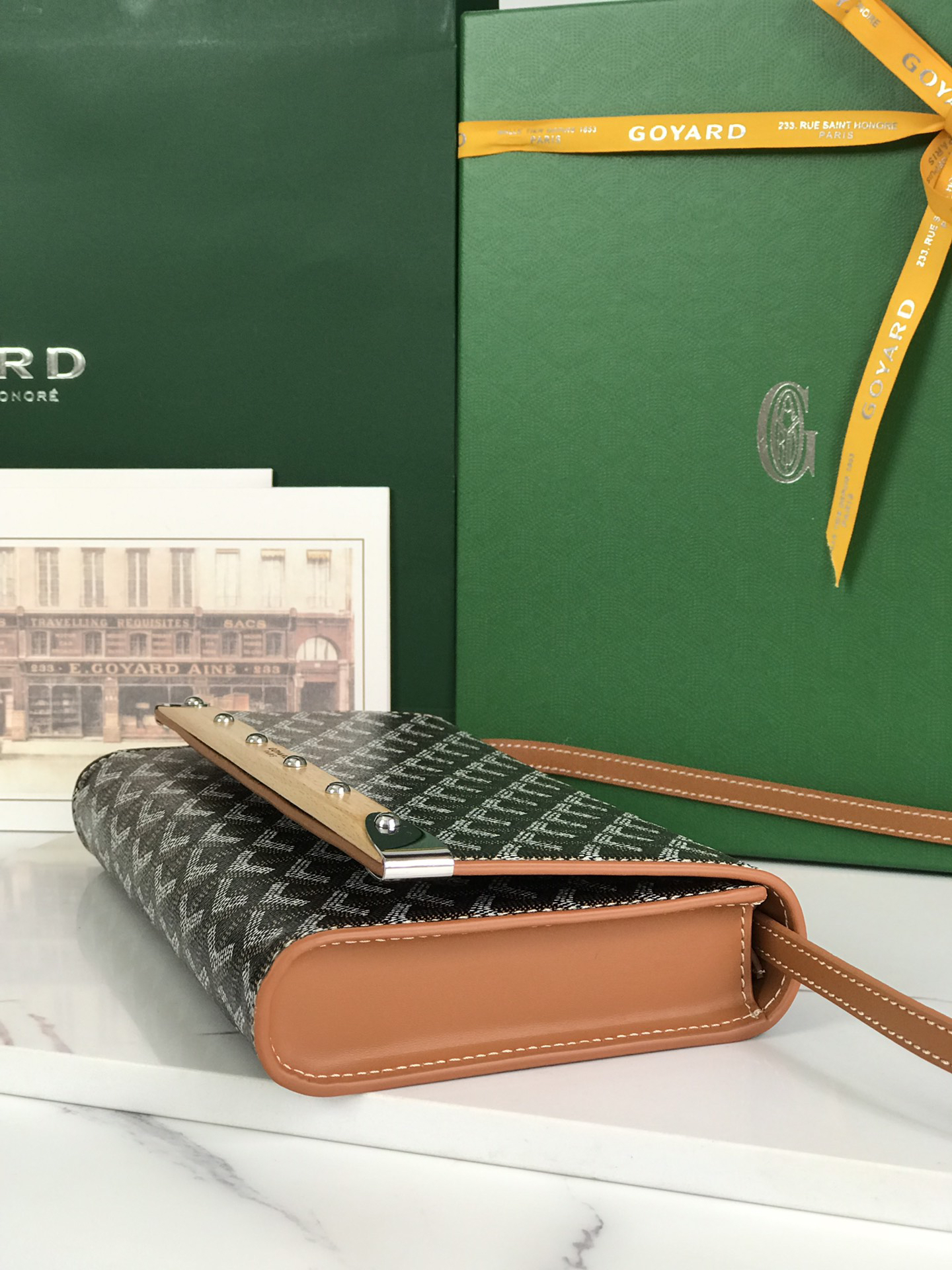 [TOP] Goyard Monte-Carlo Handbag 25×14.5×4cm - Brown & SHW - 711 Luxury