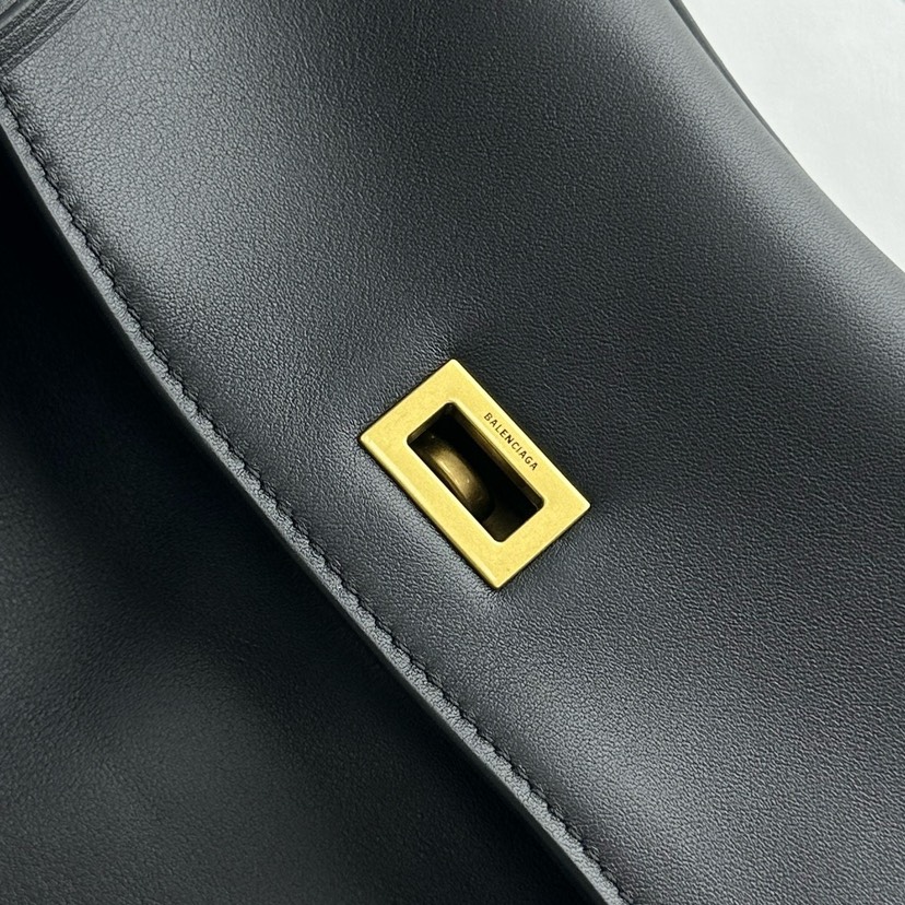 [TOP] BALENCIAGA Rodeo Bag 40x30x13cm - Black & GHW - 711 Luxury