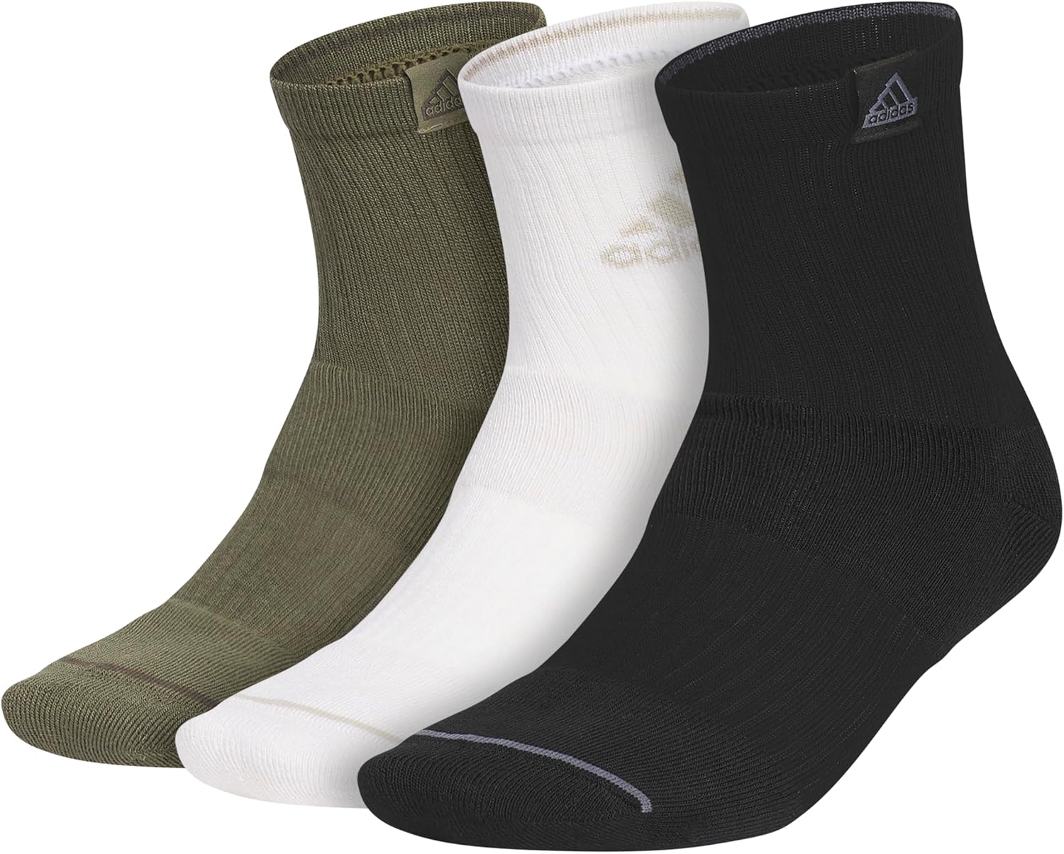 adidas Men's Cushioned High Quarter Socks (3 Pairs) Durable & Comfortable