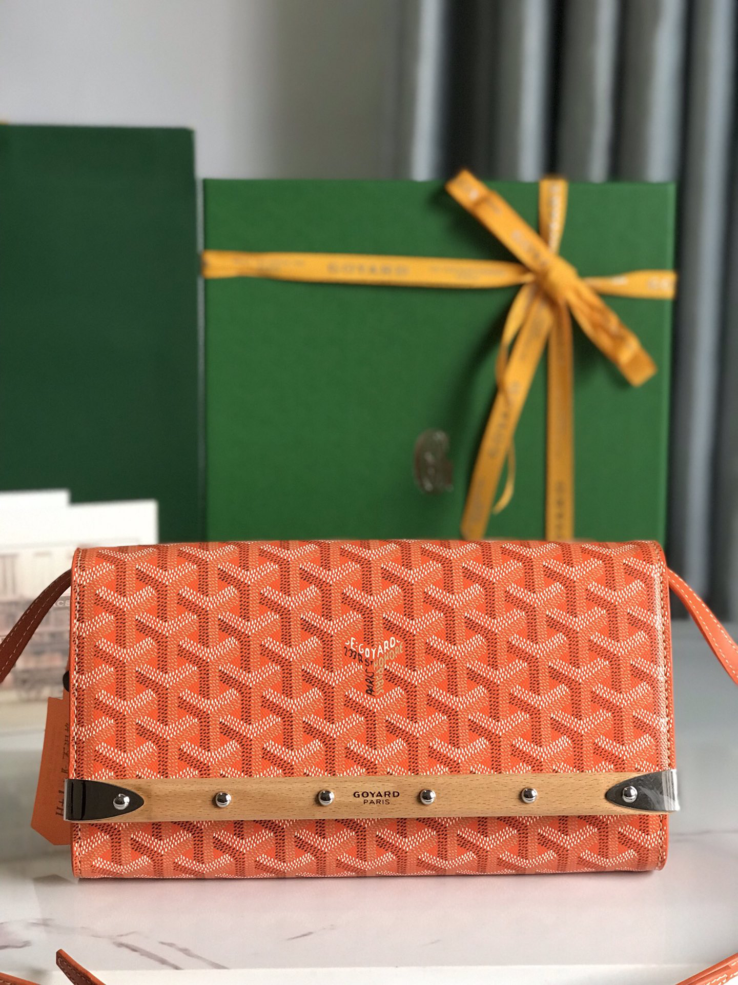 [TOP] Goyard Monte-Carlo Handbag 25×14.5×4cm - Orange & SHW - 711 Luxury