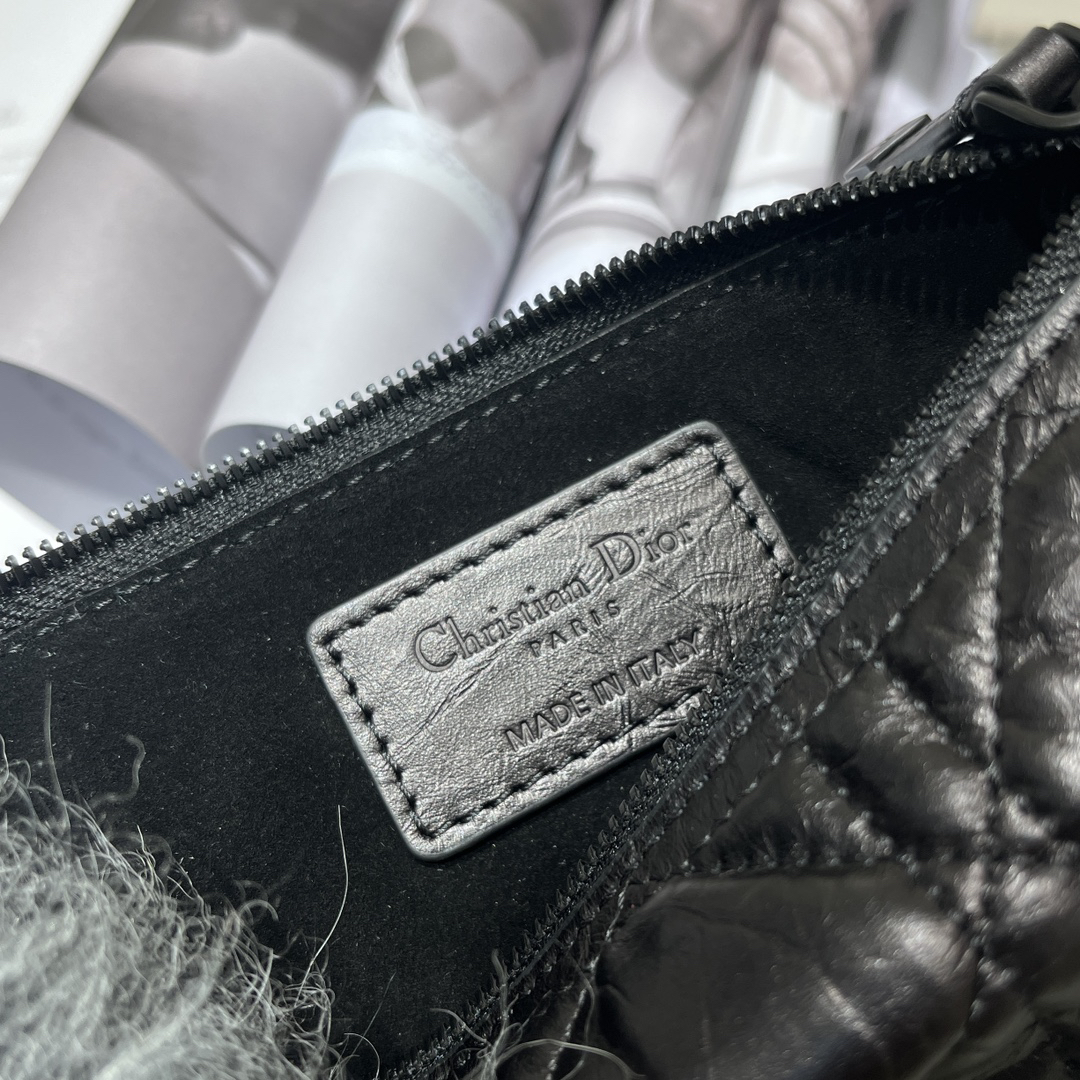 [TOP] Christian Dior Toujours Bag Wax Leather Medium 28cm - Black