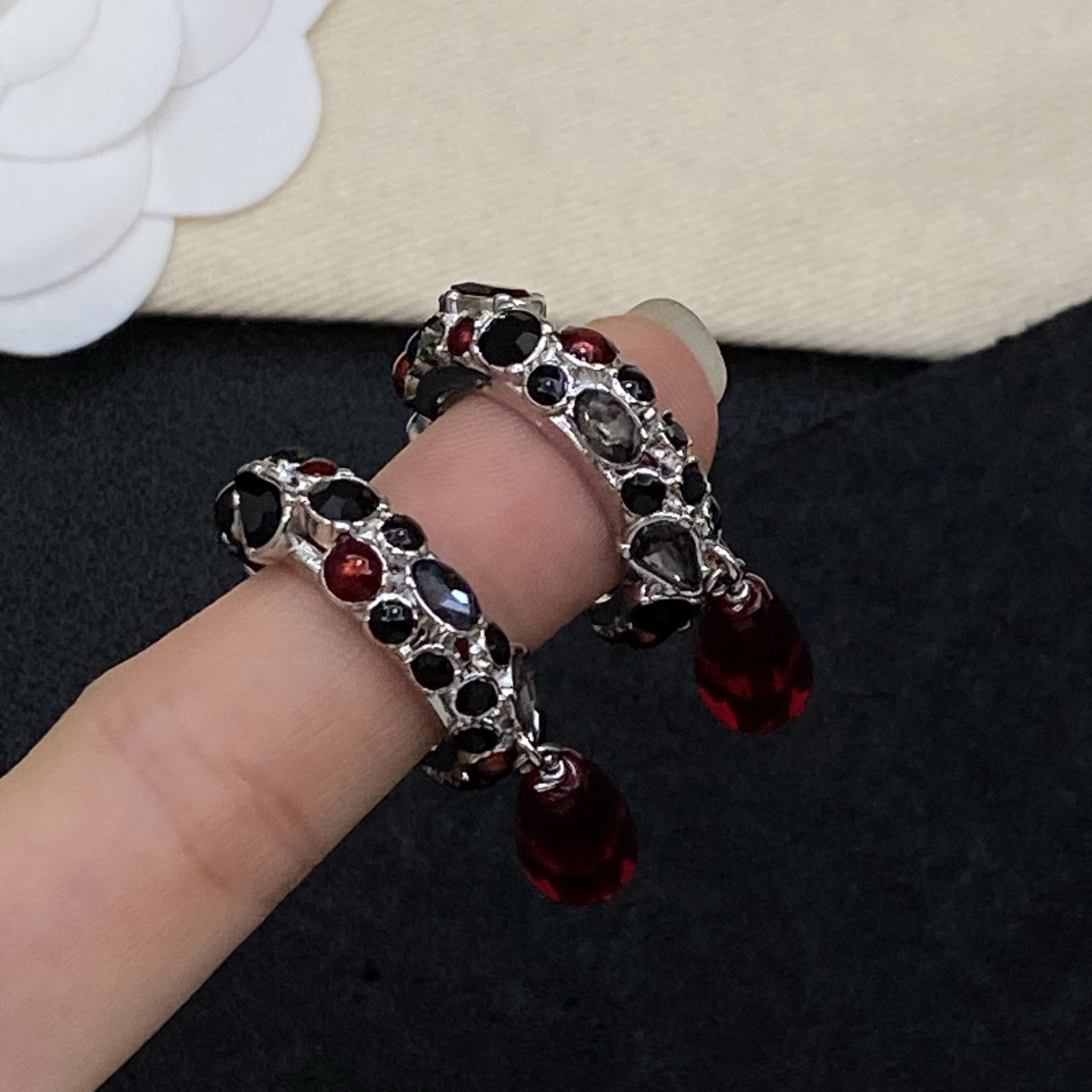 [TOP] Yves Saint Laurent YSL Earrings - Silver - 711 Luxury