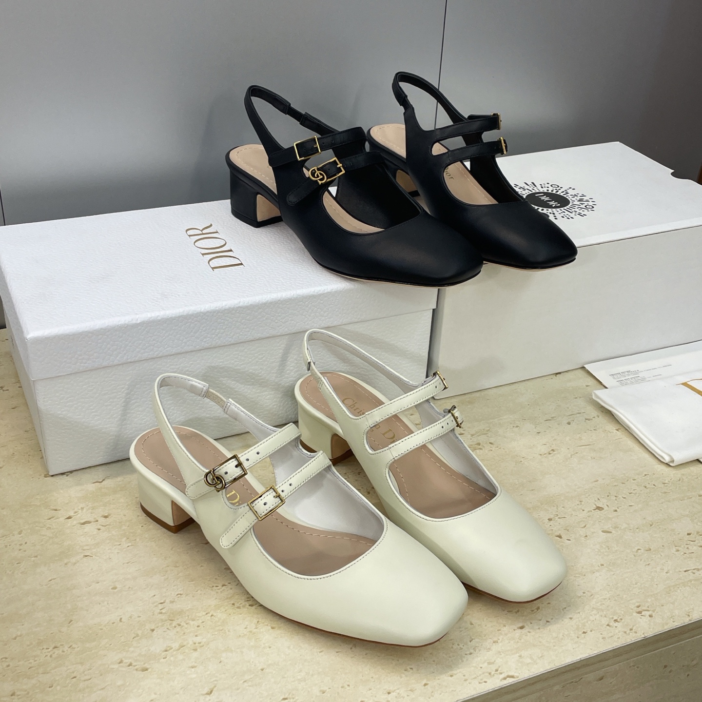 [TOP] Christian Dior Cherie Mules Low Heel - 2 Color