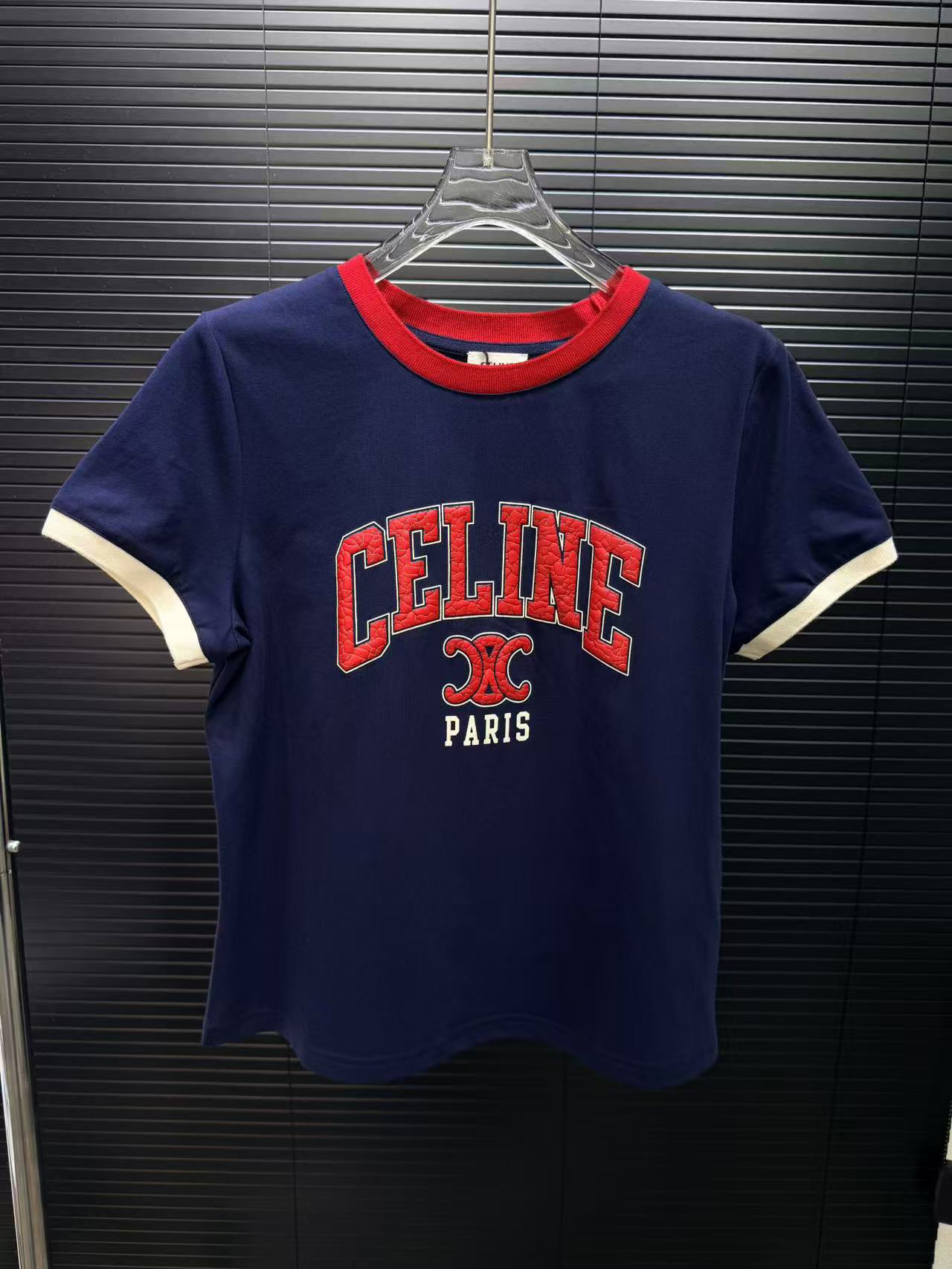 [TOP] CELINE Short-Sleeve T-Shirt - Blue