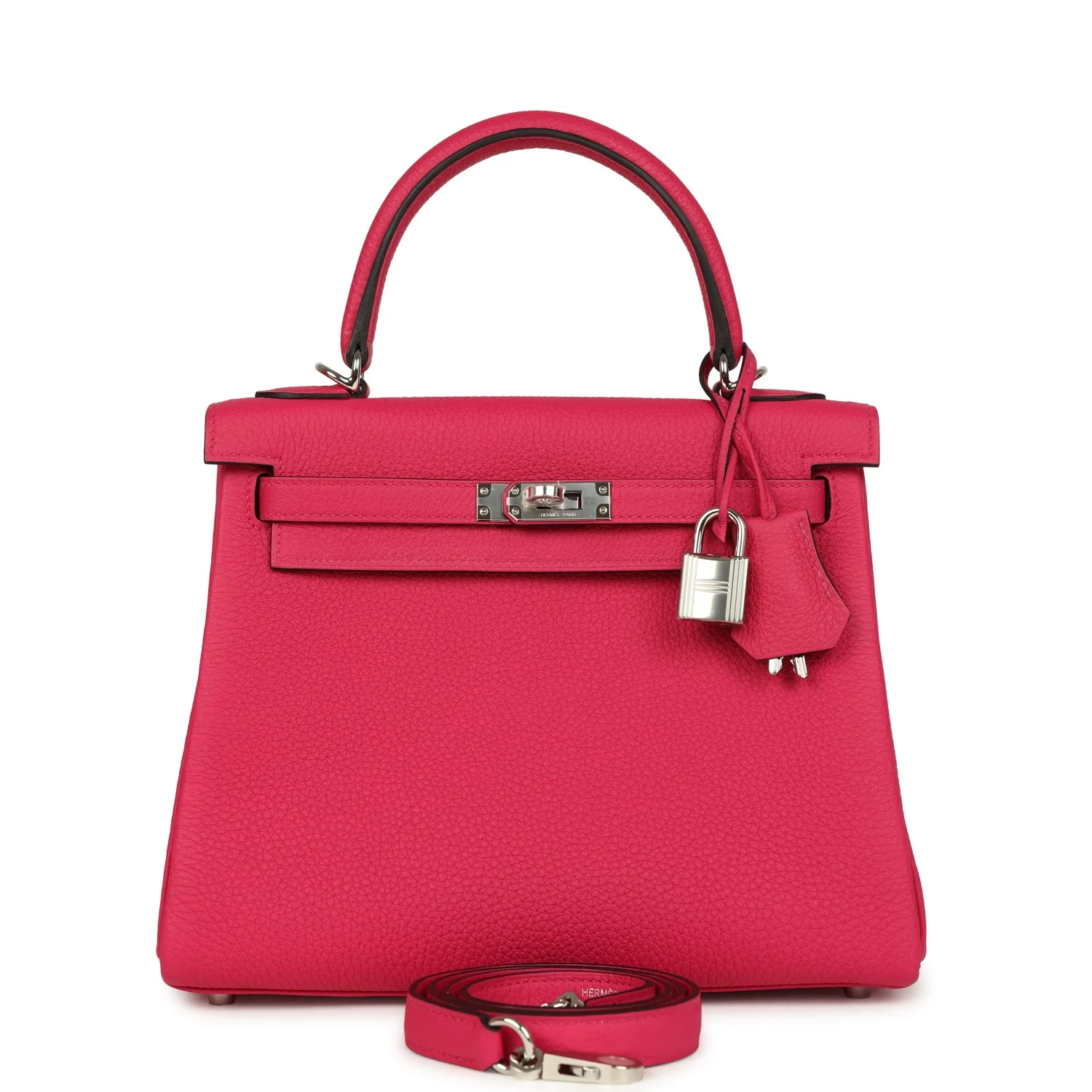 Hermes Kelly Retourne  Rose Mexico Togo Palladium Hardware
