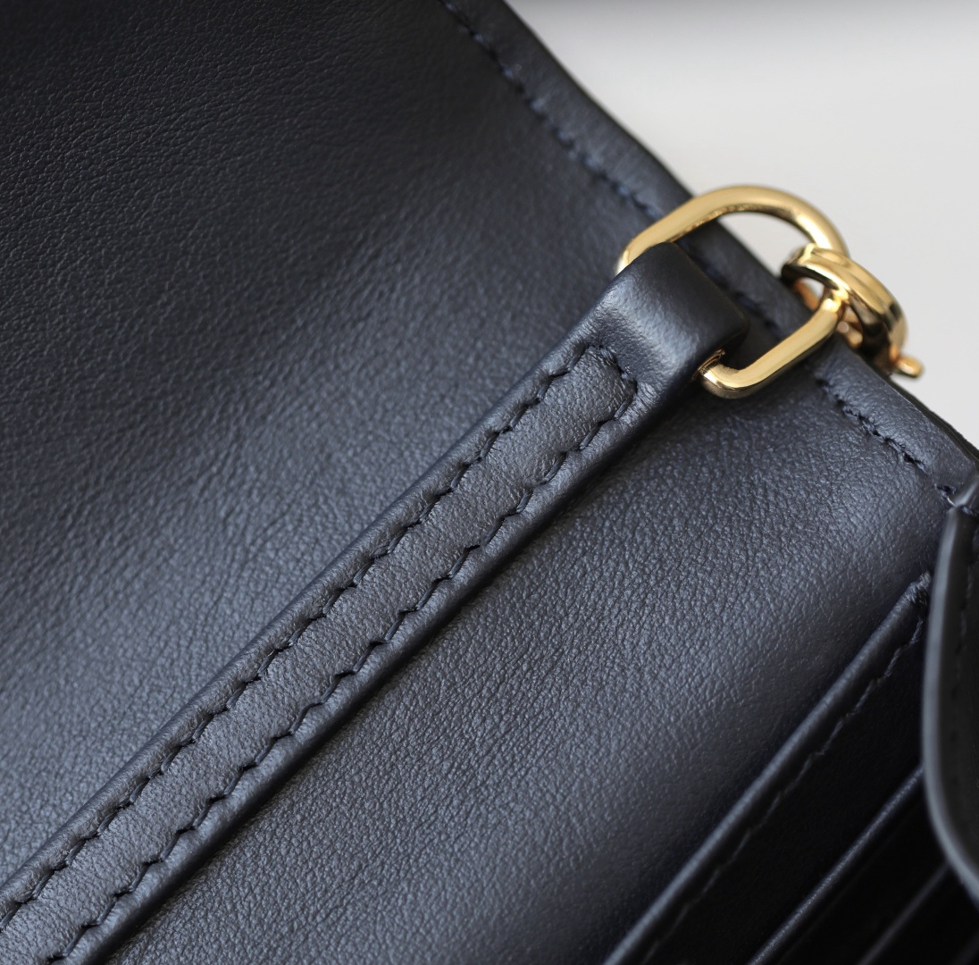 [TOP] Christian Dior 30 Montaigne Bag Oblique 20*10*4cm - Navy Blue