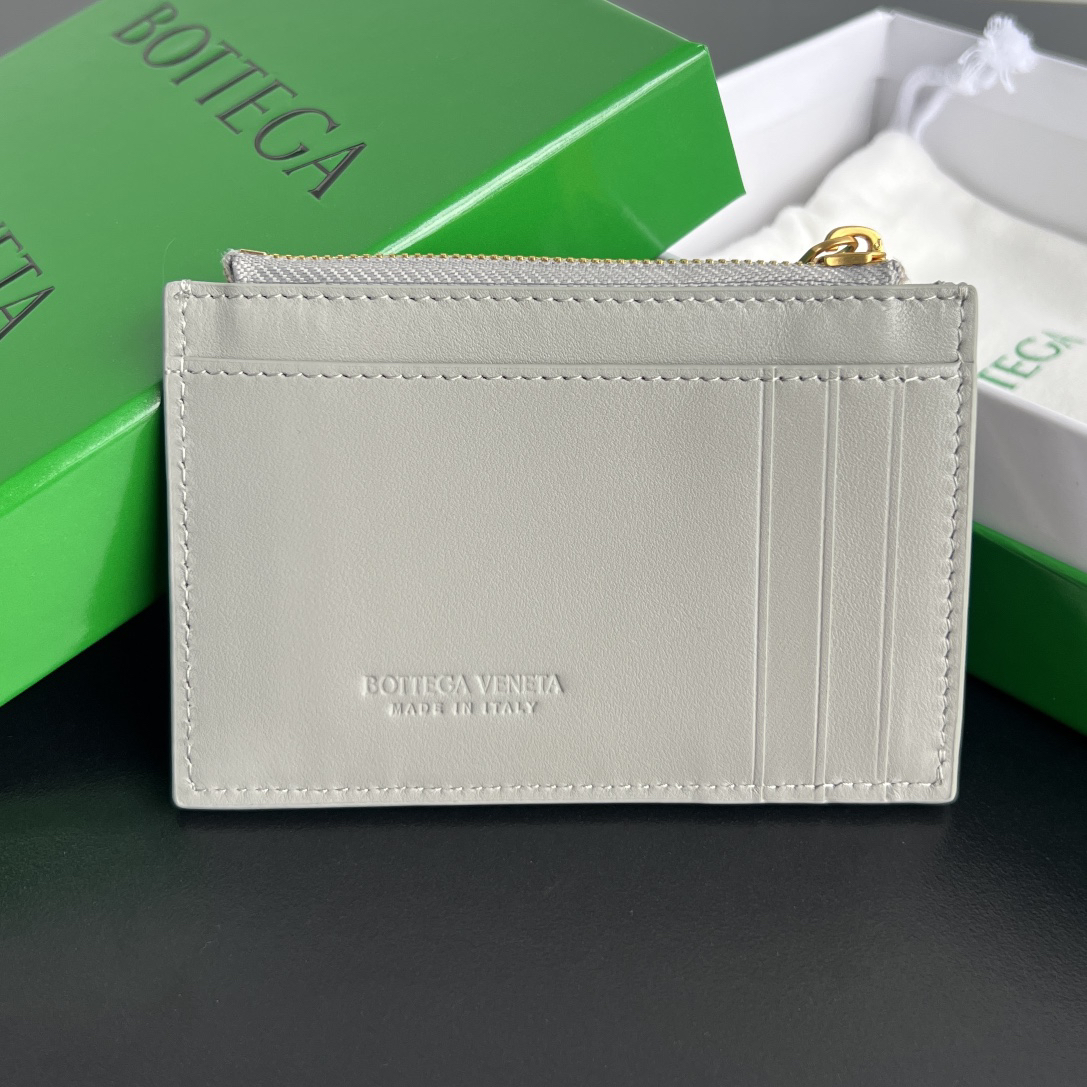 [TOP] Bottega Veneta BV  Card Holder 12x8x0.5 cm  -  Gray - 711 Luxury