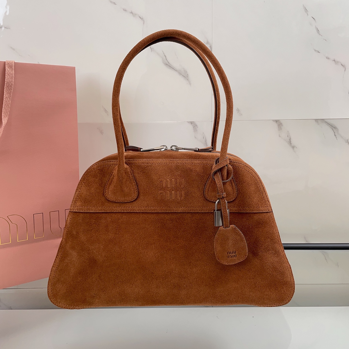 [TOP] Miu Miu Vivant Handbag 40X24X13CM - Brown - 711 Luxury