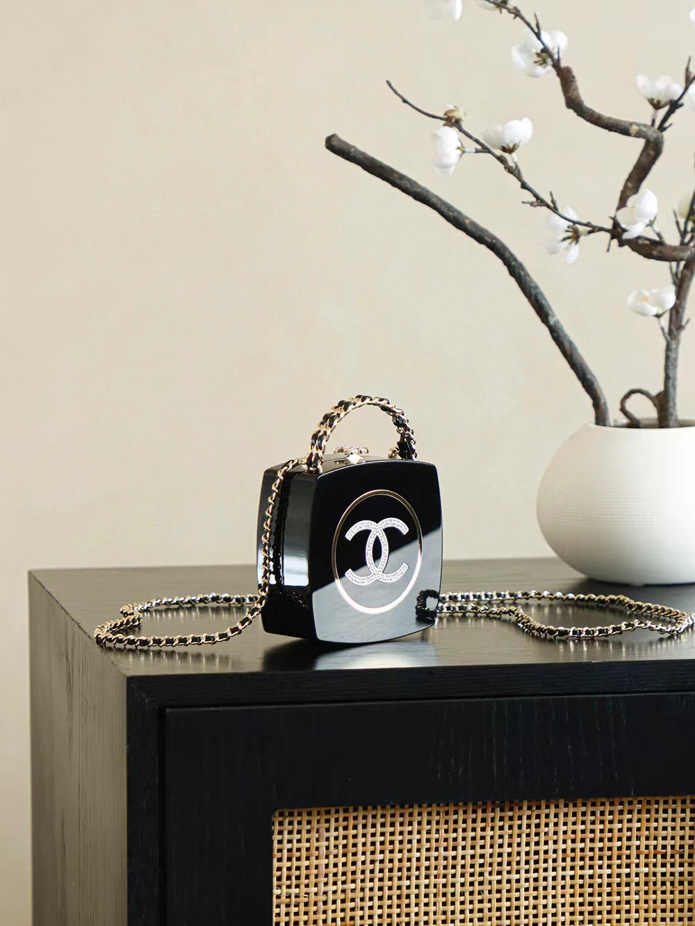 [TOP] CHANEL Mini Evening Bag 𝟏𝟒*𝟏𝟏*𝟒.𝟓𝐜𝐦 - Black