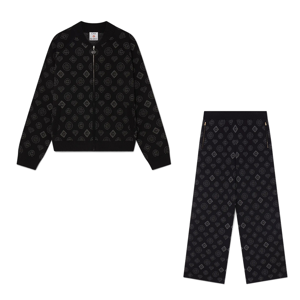 Designer Clothing Casablanca Monogram Jacquard Bomber jacket Trousers #335637 | Nigo Office