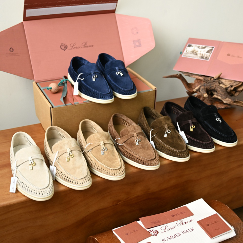 Loro Piana Shoes Loro Piana Top-Quality Version Summer Charms Walk Loafer Suede #395697 | Nigo Office