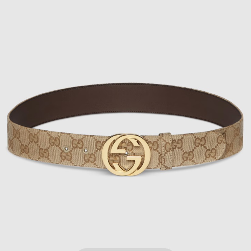 [TOP] GUCCI GG Belt Canvas - Apricot - 711 Luxury