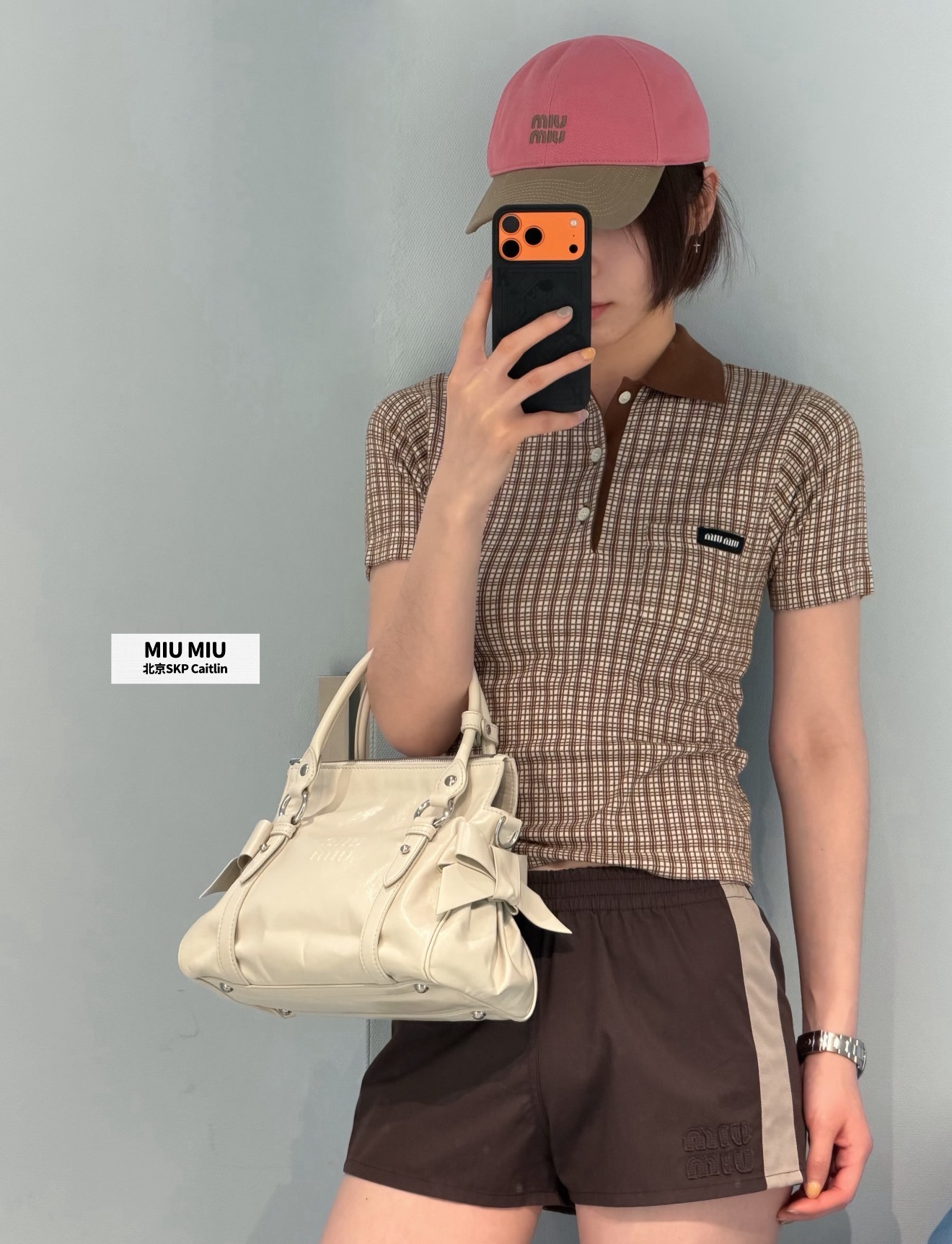 [TOP] Miu Miu Polo Shirt - Brown - 711 Luxury