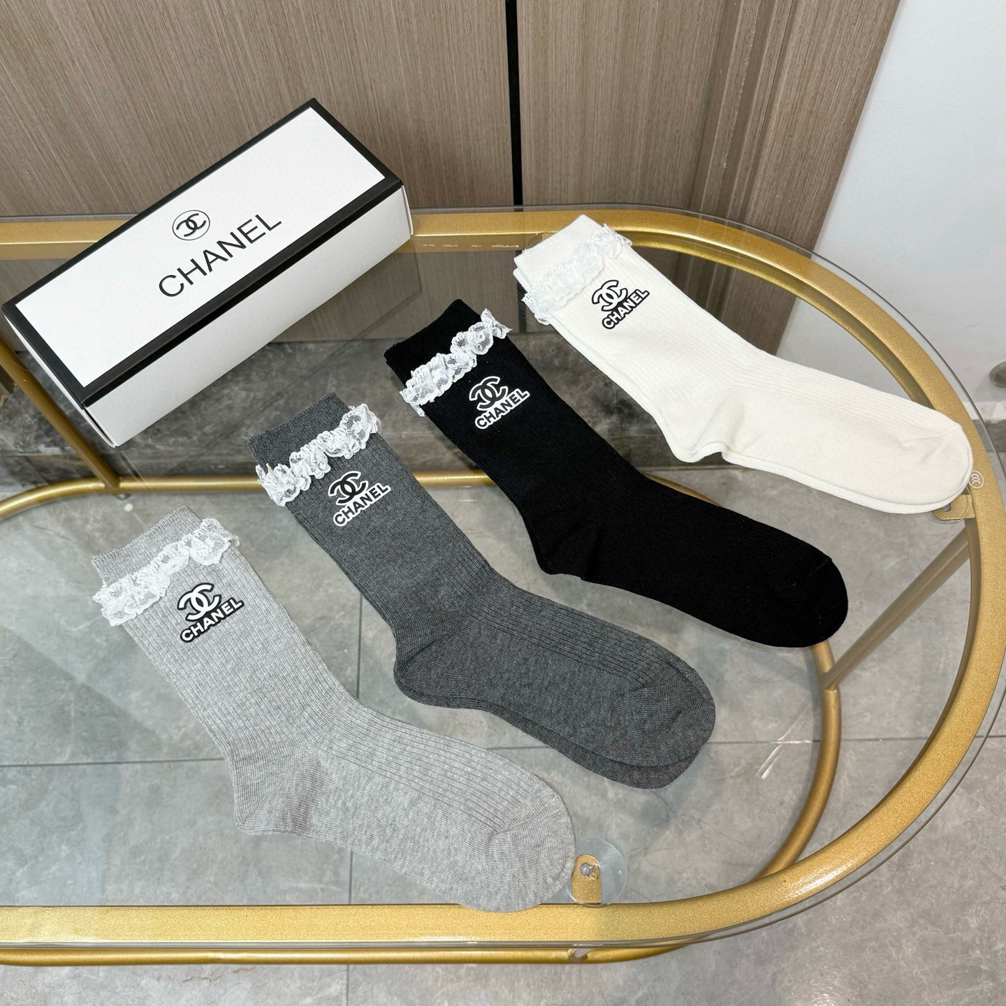 [TOP] CHANEL Socks - 4 Pieces as a Set - 711 Luxury