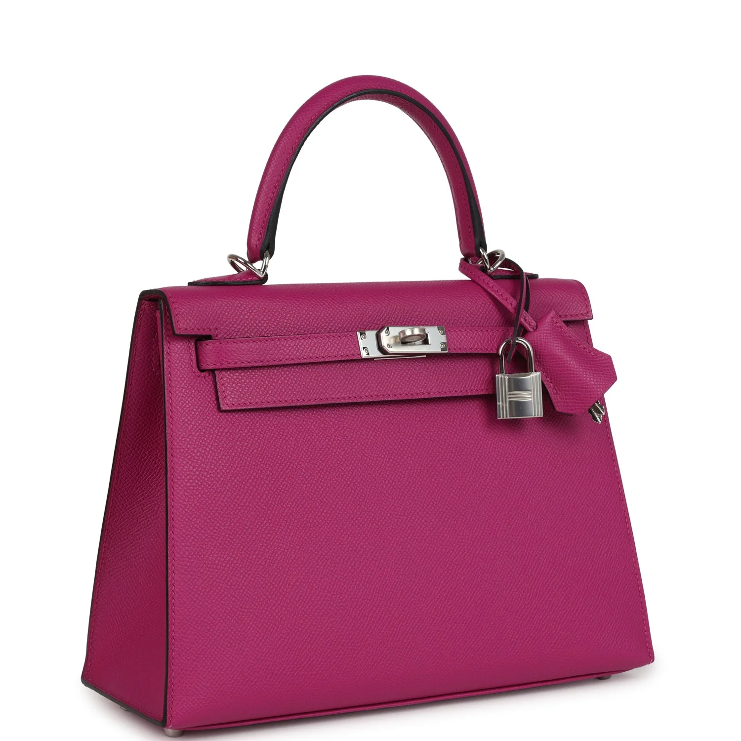 Hermes Kelly Sellier  Rose Pourpre Epsom Palladium Hardware