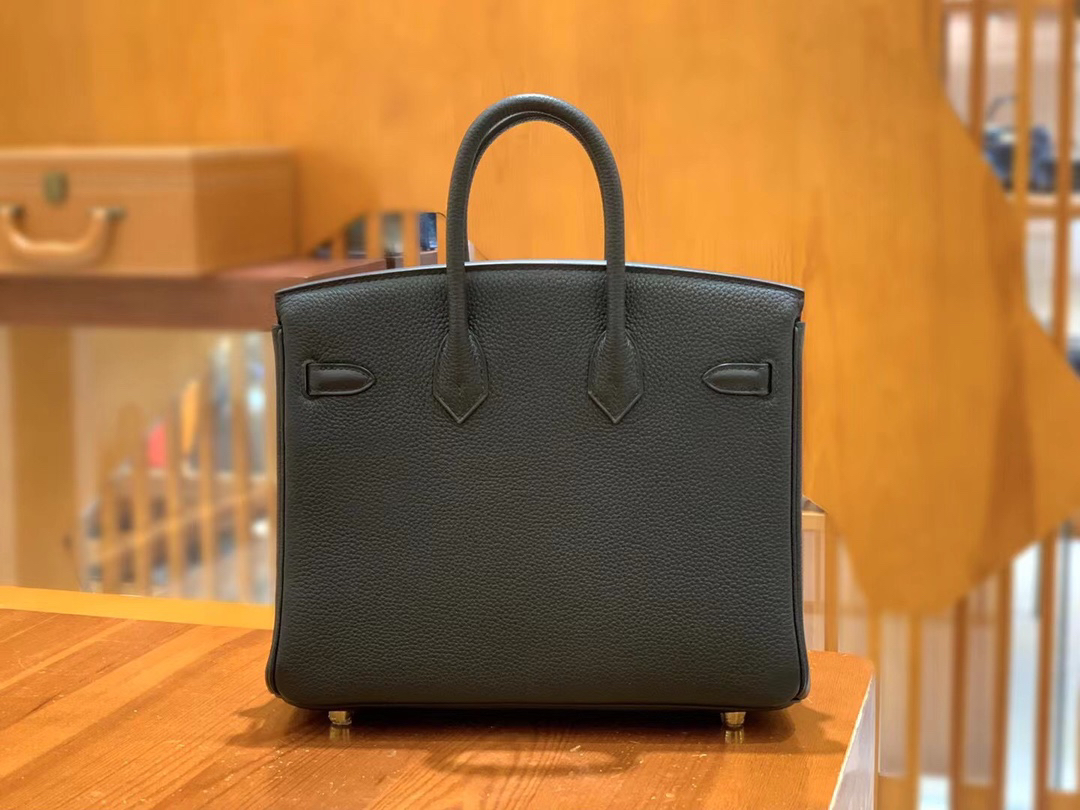 [TOP] HERMES Birkin Togo Leather 25cm - Noir & GHW