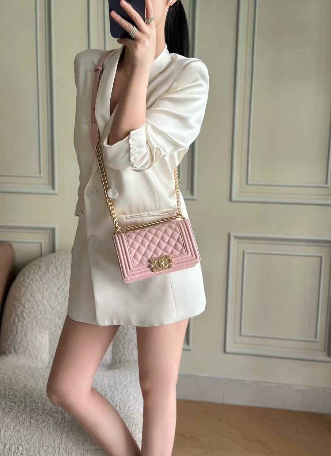 [TOP] CHANEL Le Boy Bag 20cm - Pink - 711 Luxury