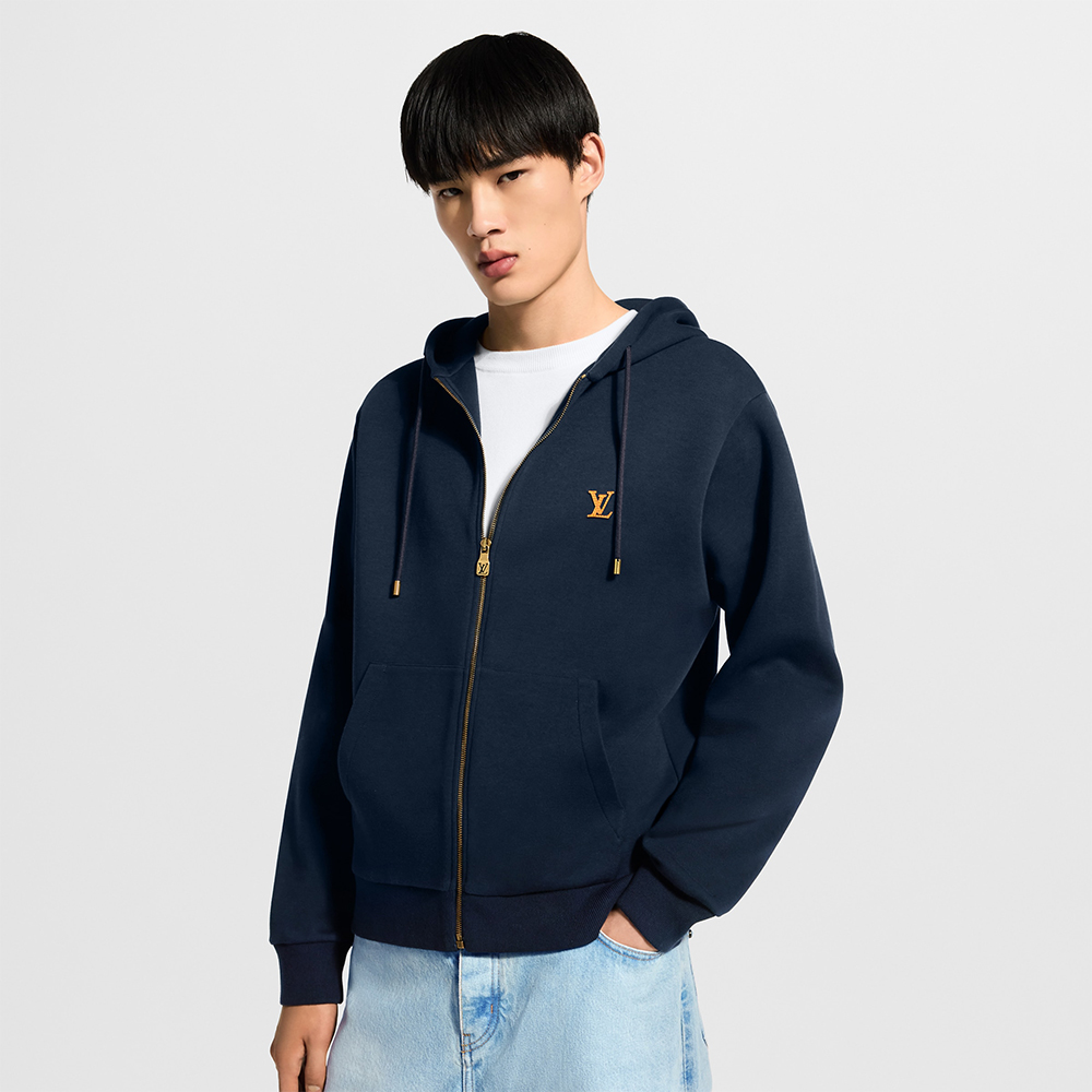 Louis Vuitton Clothing LOUIS VUITTON Zippered Hoodie With Signature #379226 | Nigo Office