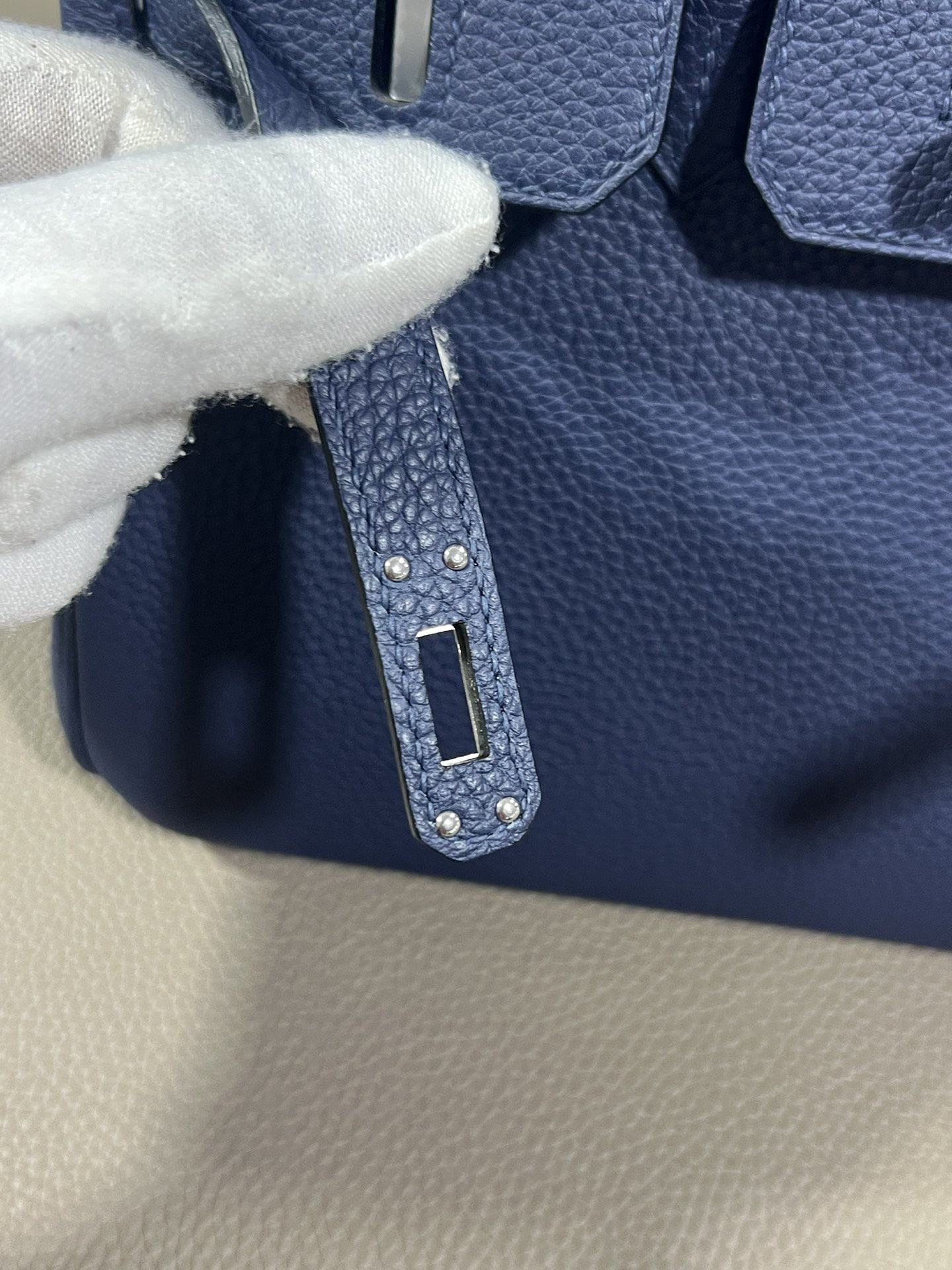 [TOP] HERMES Birkin Togo Leather 25cm - Bleu Indigo & SHW