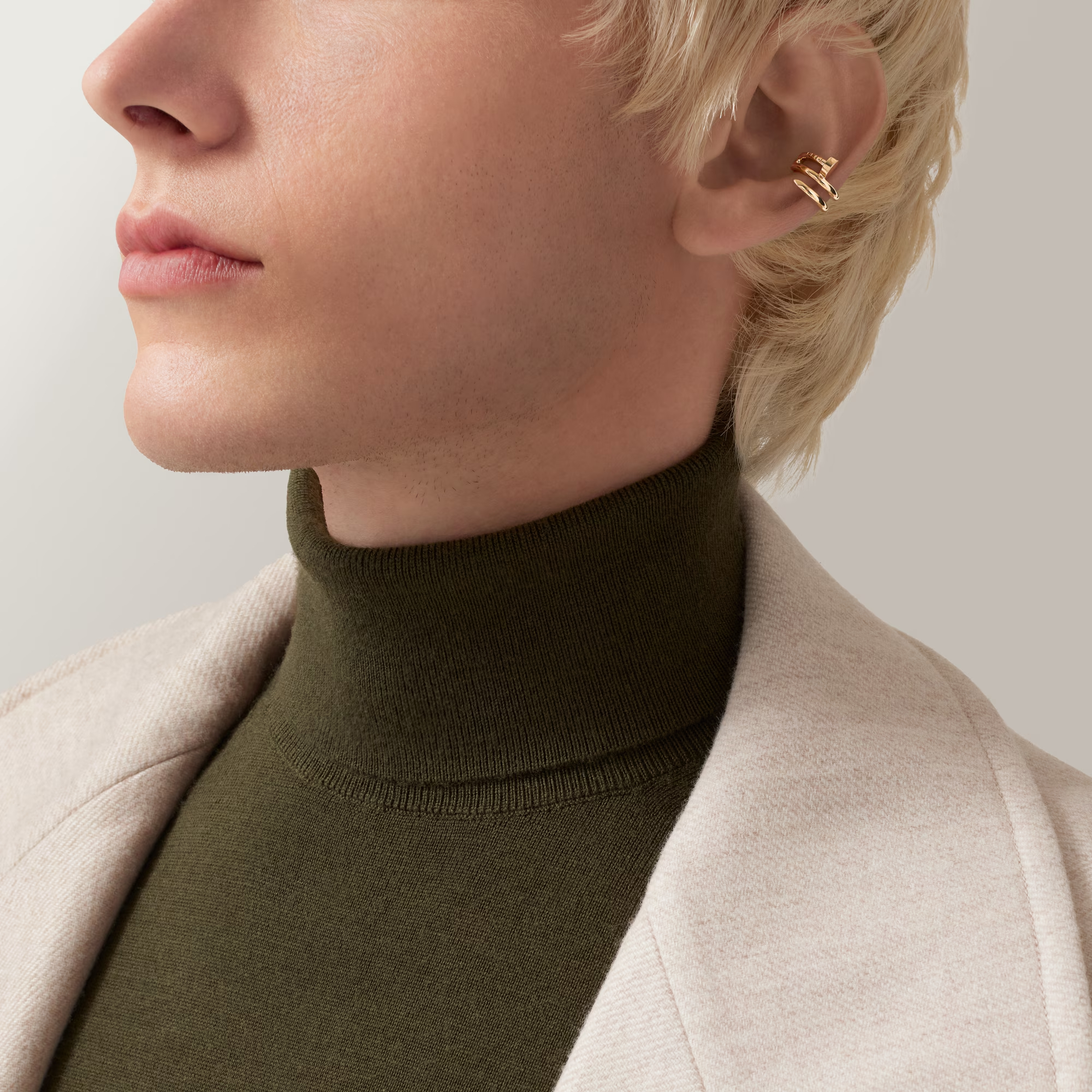 Carty Nails Infinity Wrap Earrings ,Yellow Gold,Ear clip