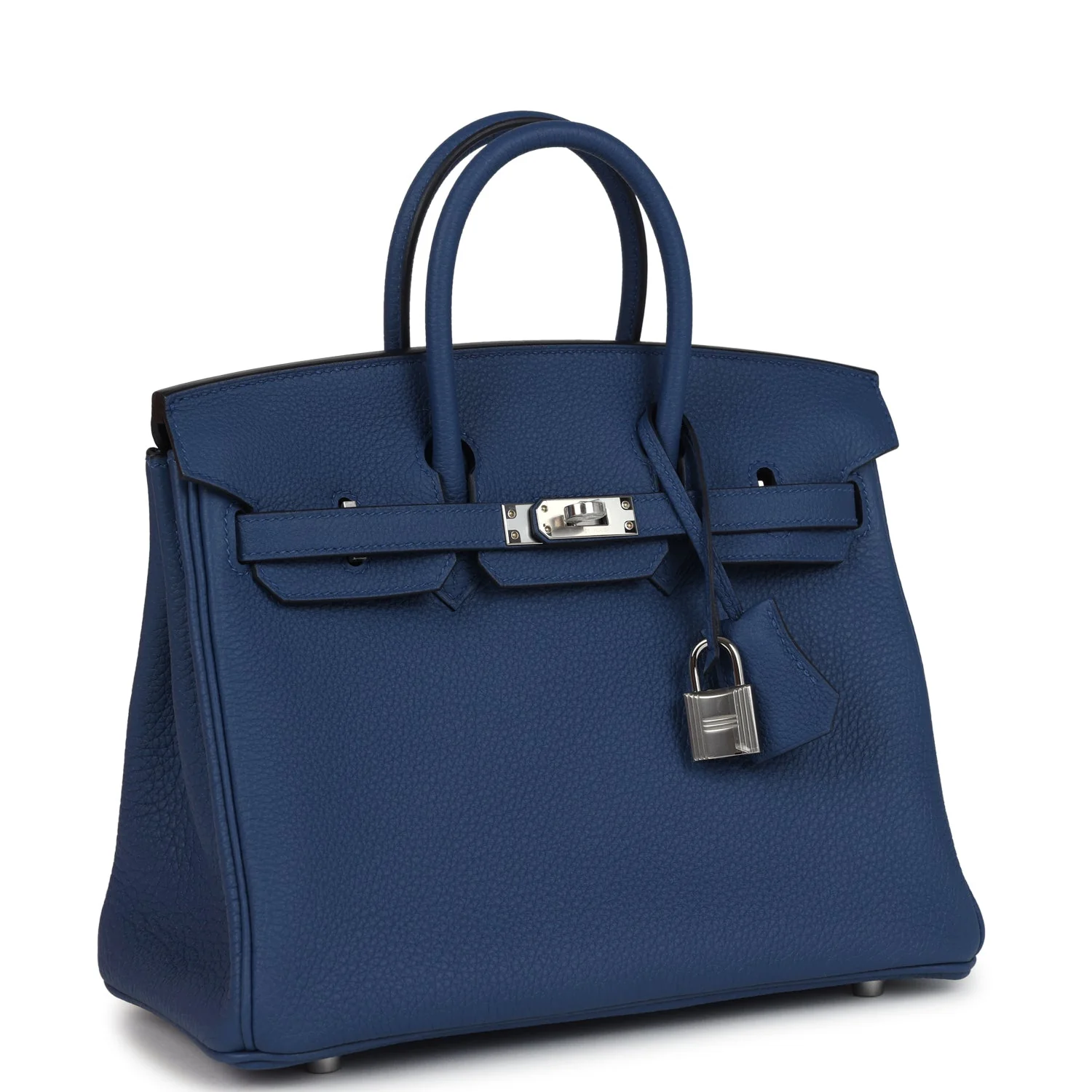 Hermes BirkinBleu Tie Togo Palladium Hardware