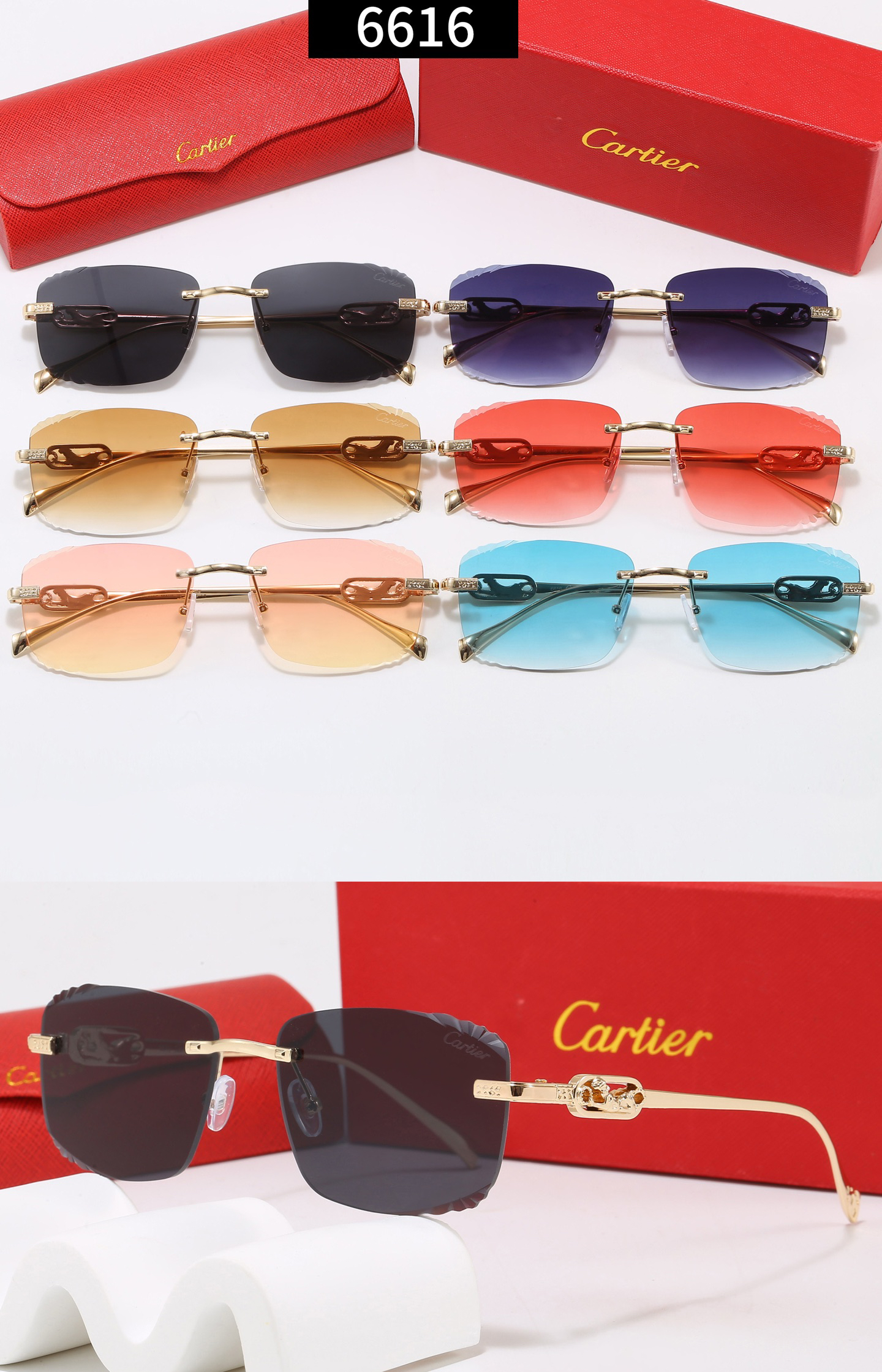 [TOP] Cartier Sunglasses - 6 Colors - 711 Luxury