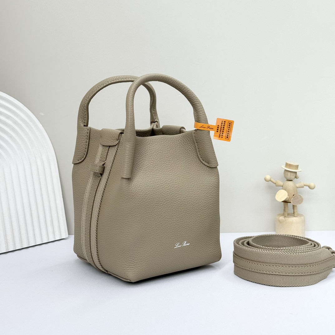 [TOP] Loro Piana Bale Bag 13 x 13 x 16cm - Khaki - 711 Luxury