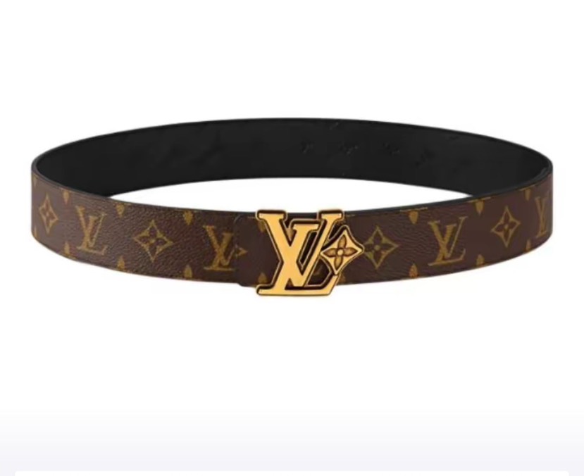 [TOP] Louis Vuitton LV Flower Belt 4cm - Brown - 711 Luxury