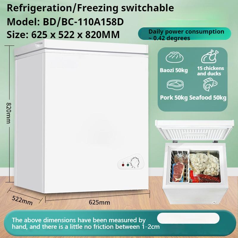 110L single-door freezer, 0.62 meters - 0.28 CBM