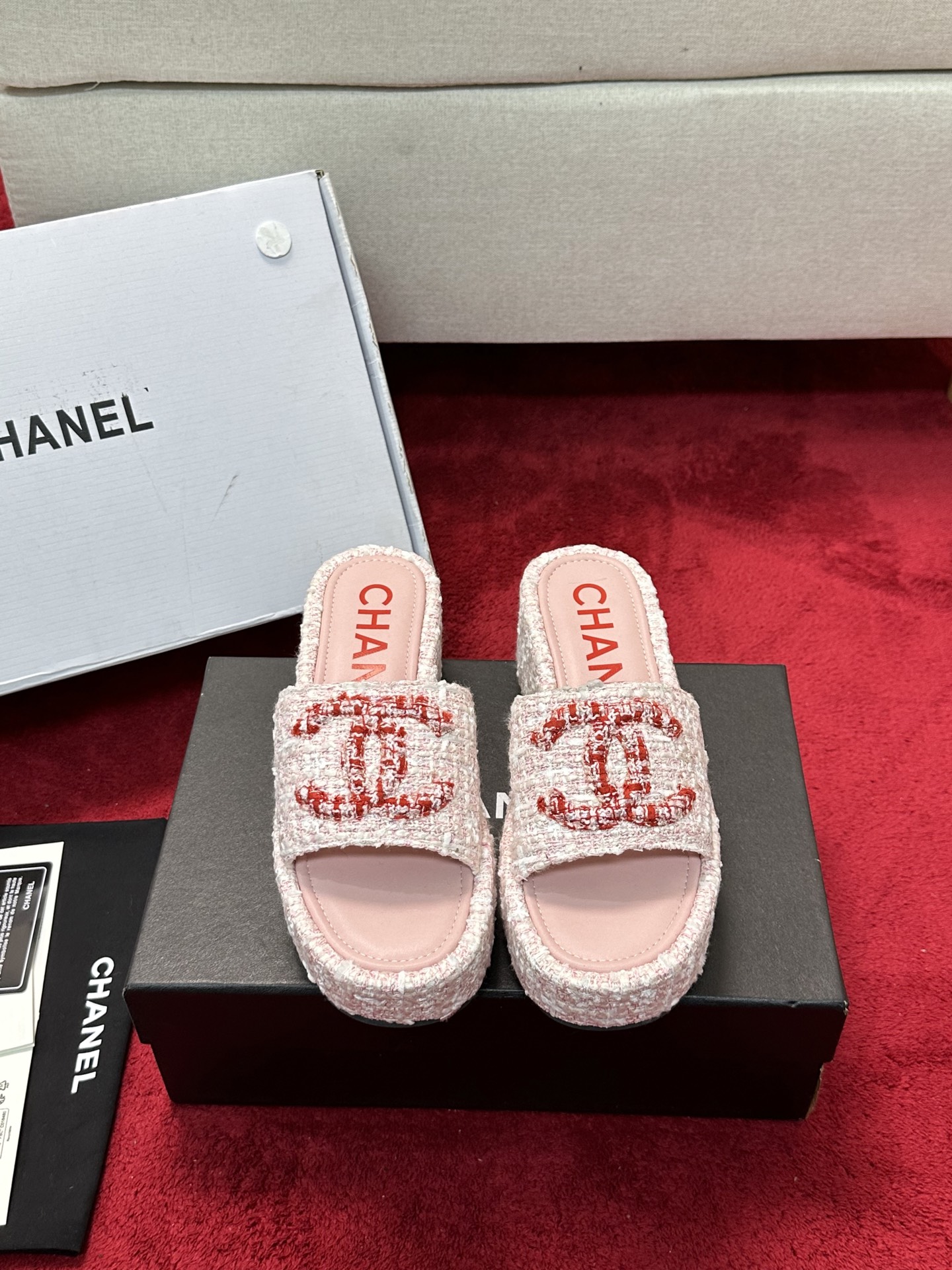 [TOP] CHANEL Sandals - Pink