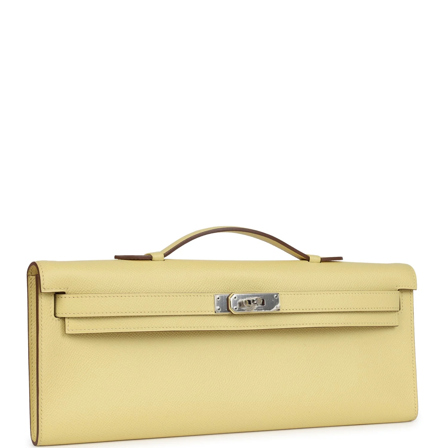 Hermes Kelly Cut Jaune Poussin Epsom Palladium Hardware