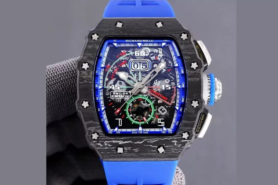 RM 11-03 Skeleton Blue Strap 41mm