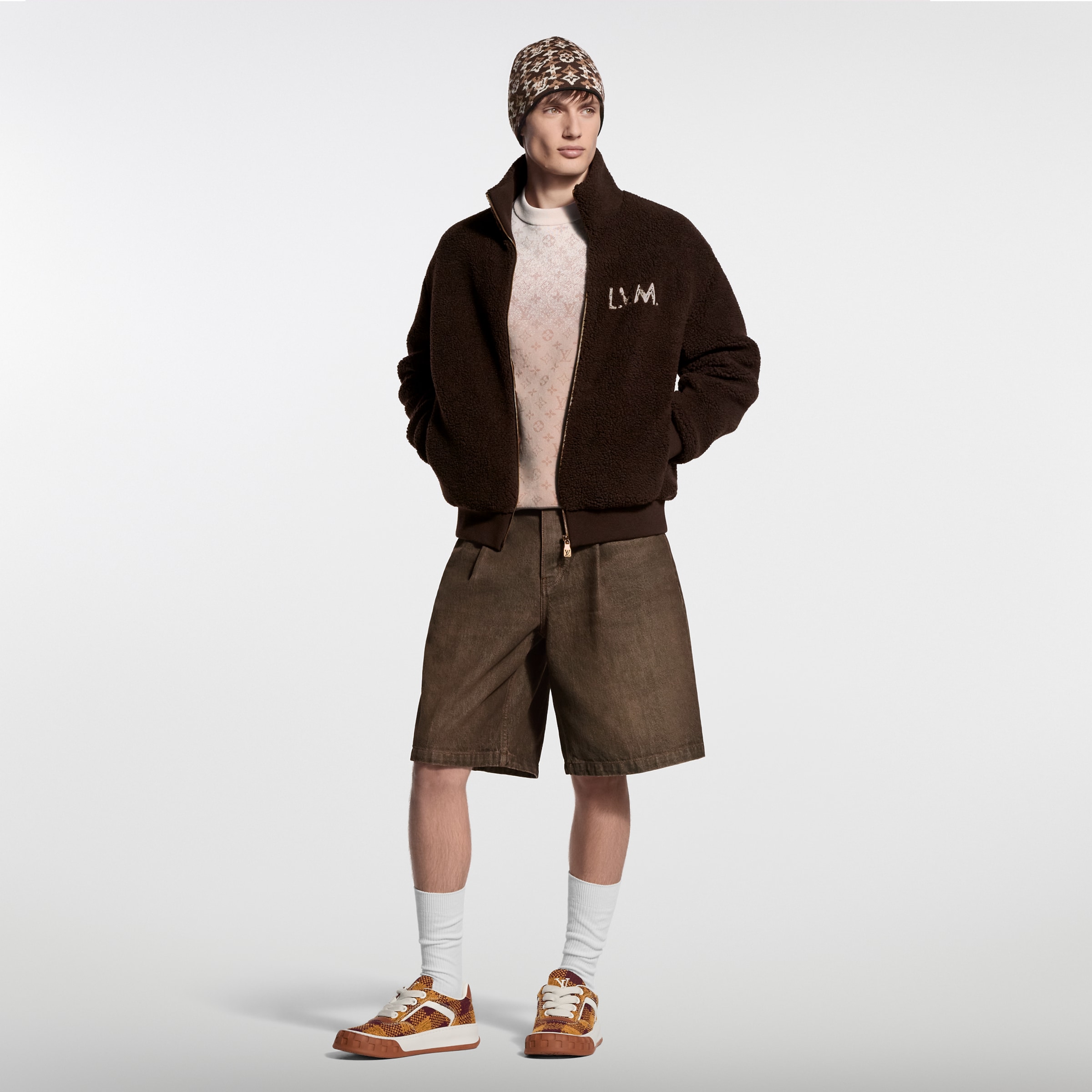 LOUIS VUITTON Zippered Fleece Blouson #393102