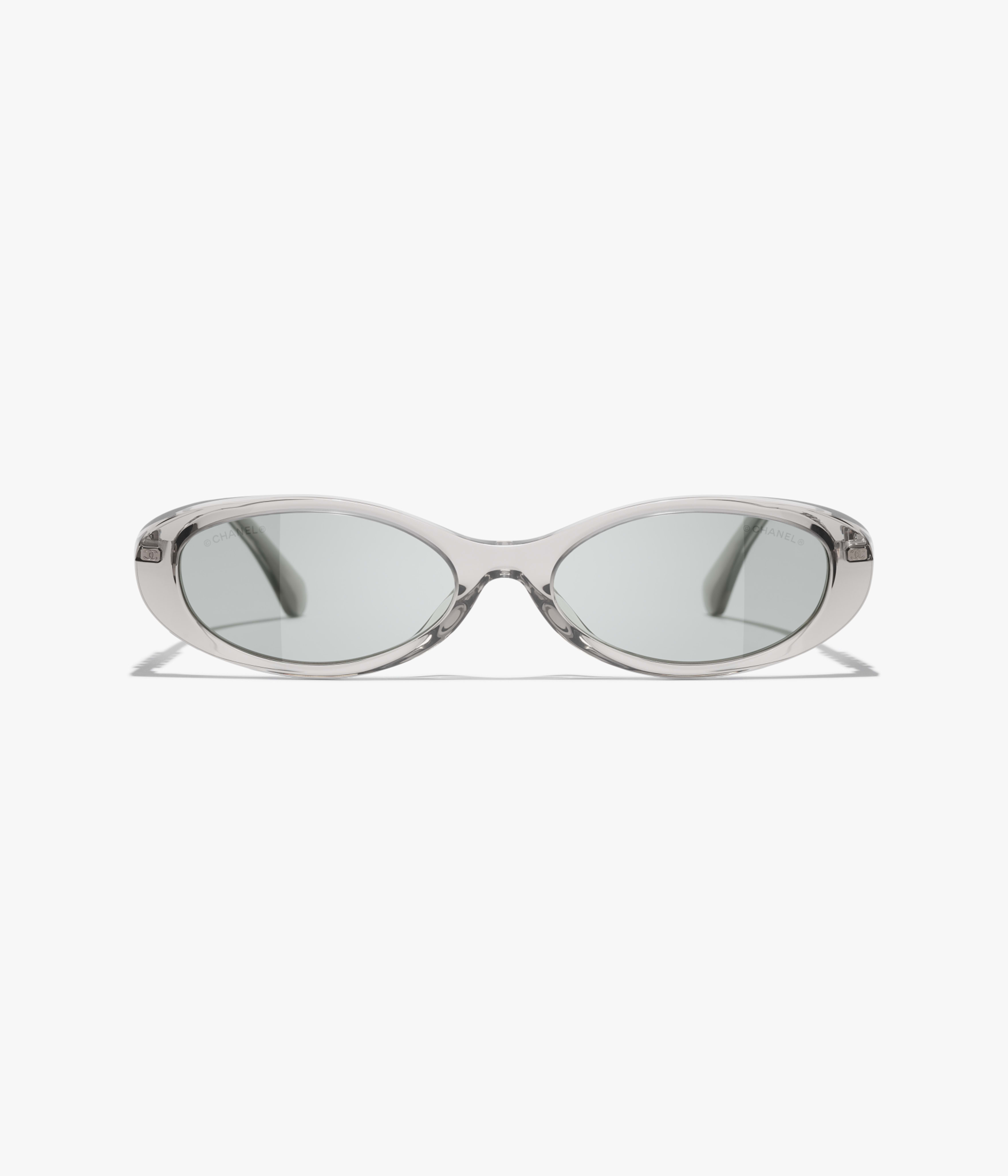 Chanel Sunglasses Oval Frame Sunglasses Acetate and Metal #383071