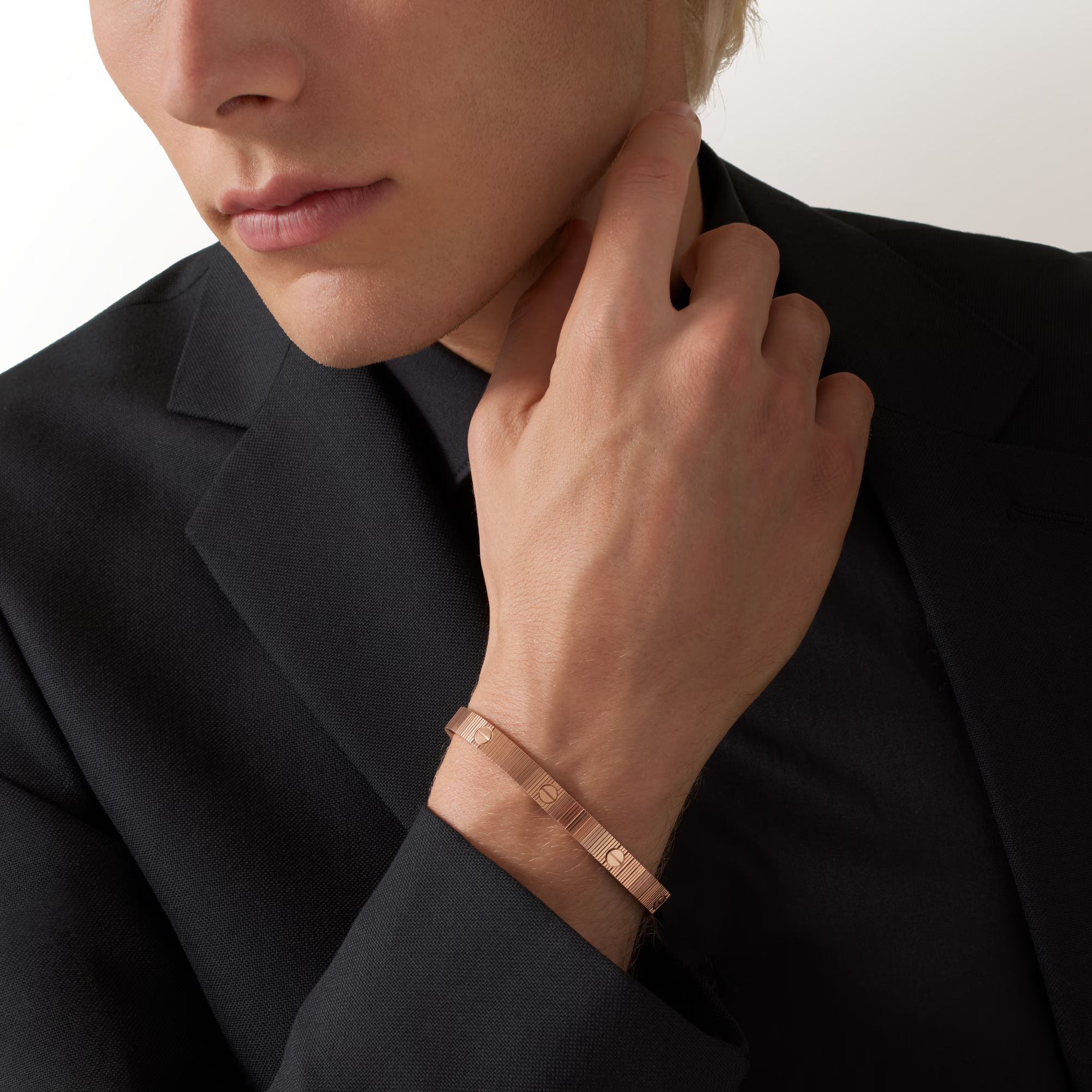 Carty Love Stripe Bracelet, Rose Gold, Flexible