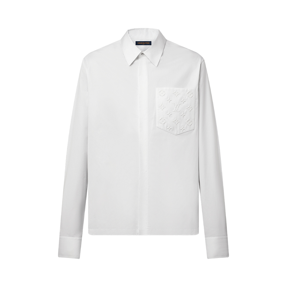 Louis Vuitton Clothing LOUIS VUITTON Embossed Pocket Long-Sleeved Shirt #395625 | Nigo Office