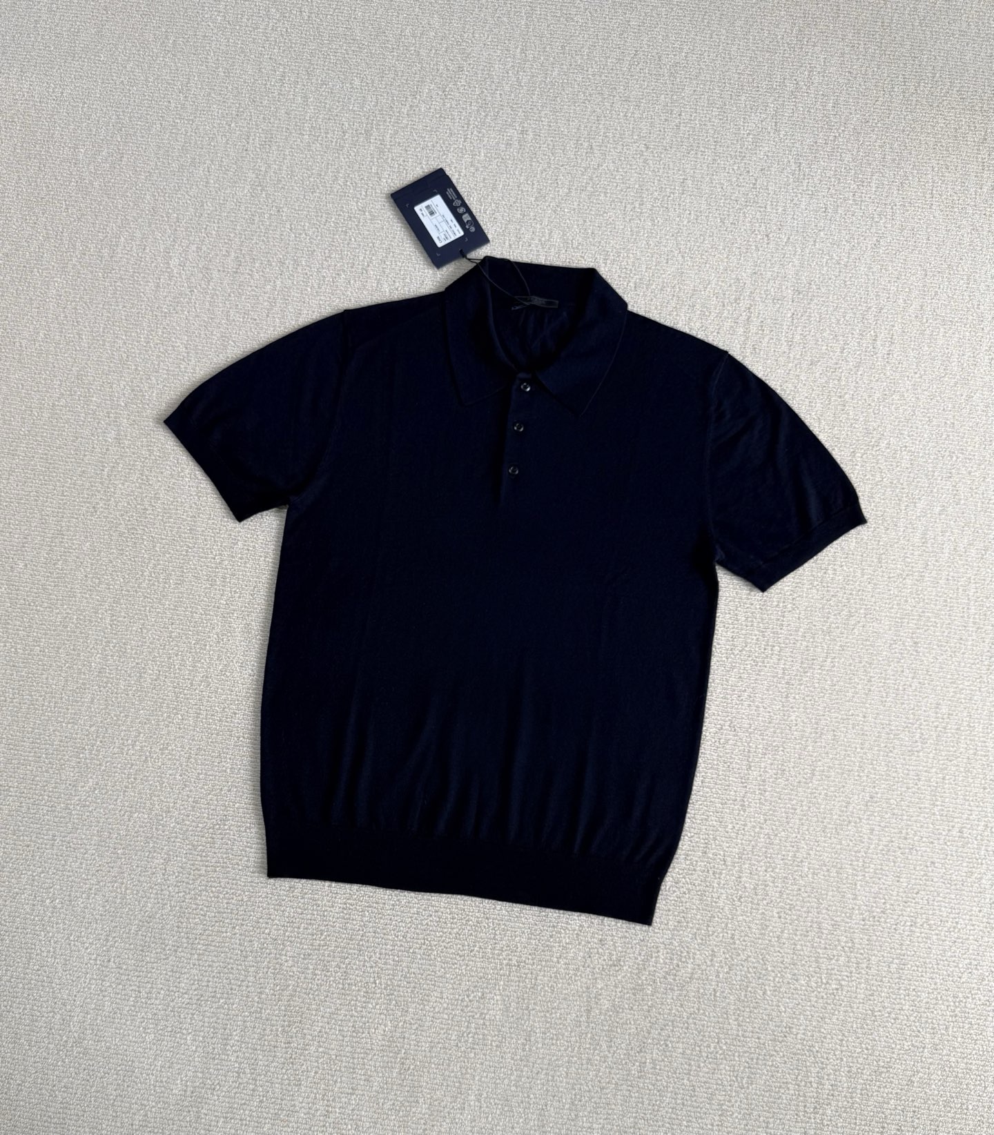 Prada Triangle Logo Cashmere Silk Polo Shirt #386013