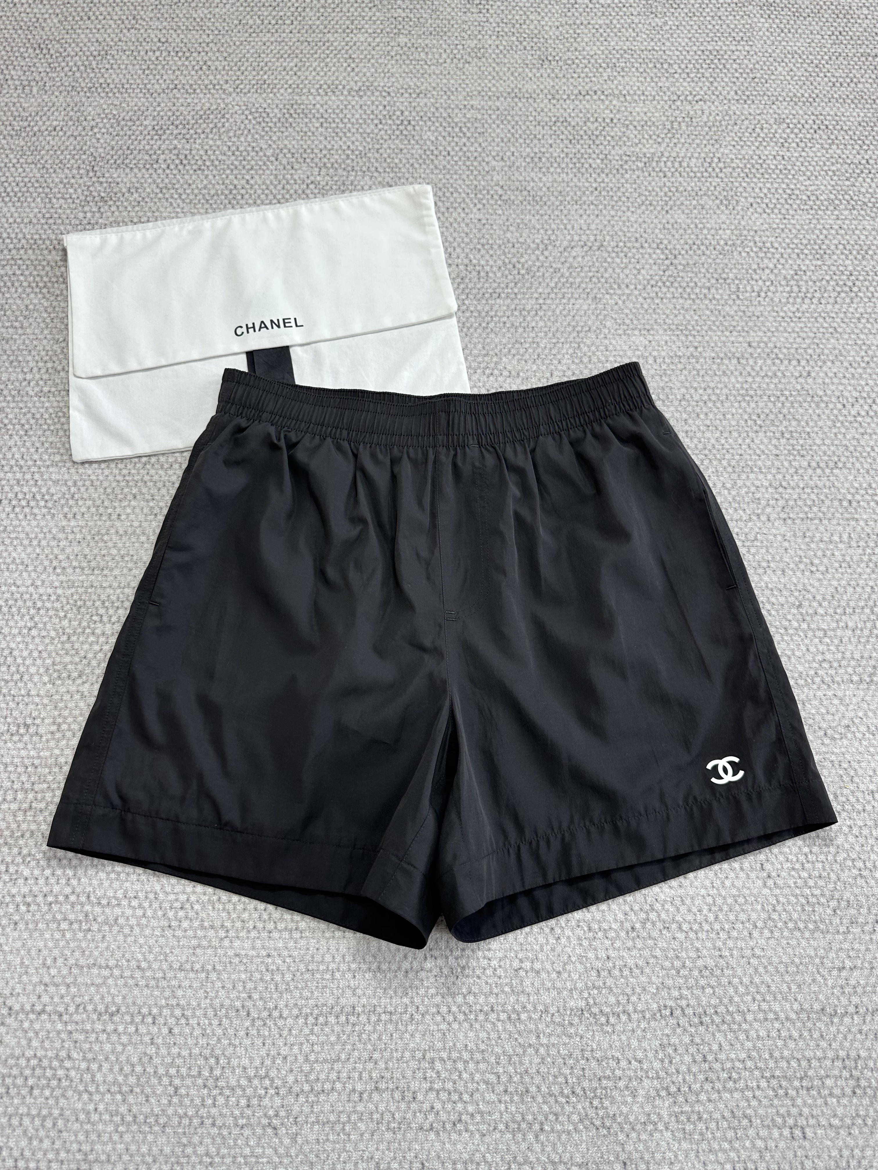 Chanel Top-quality Version CC Black Casual Beach Shorts#383087