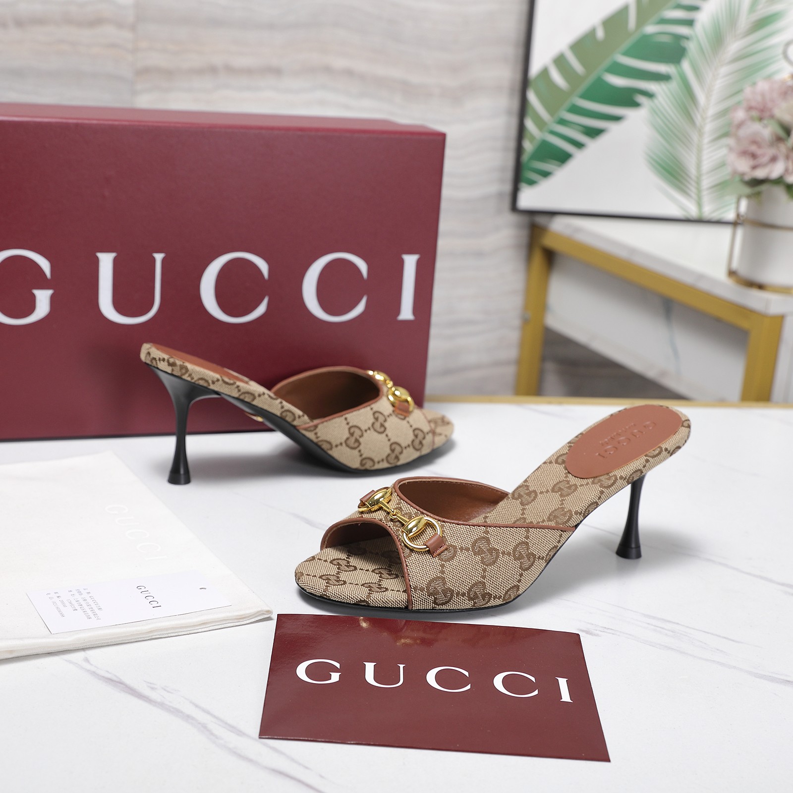 Gucci Shoes Gucci Leather Chain Decorated High Heel Sandals #387634 View 2 | Nigo Office