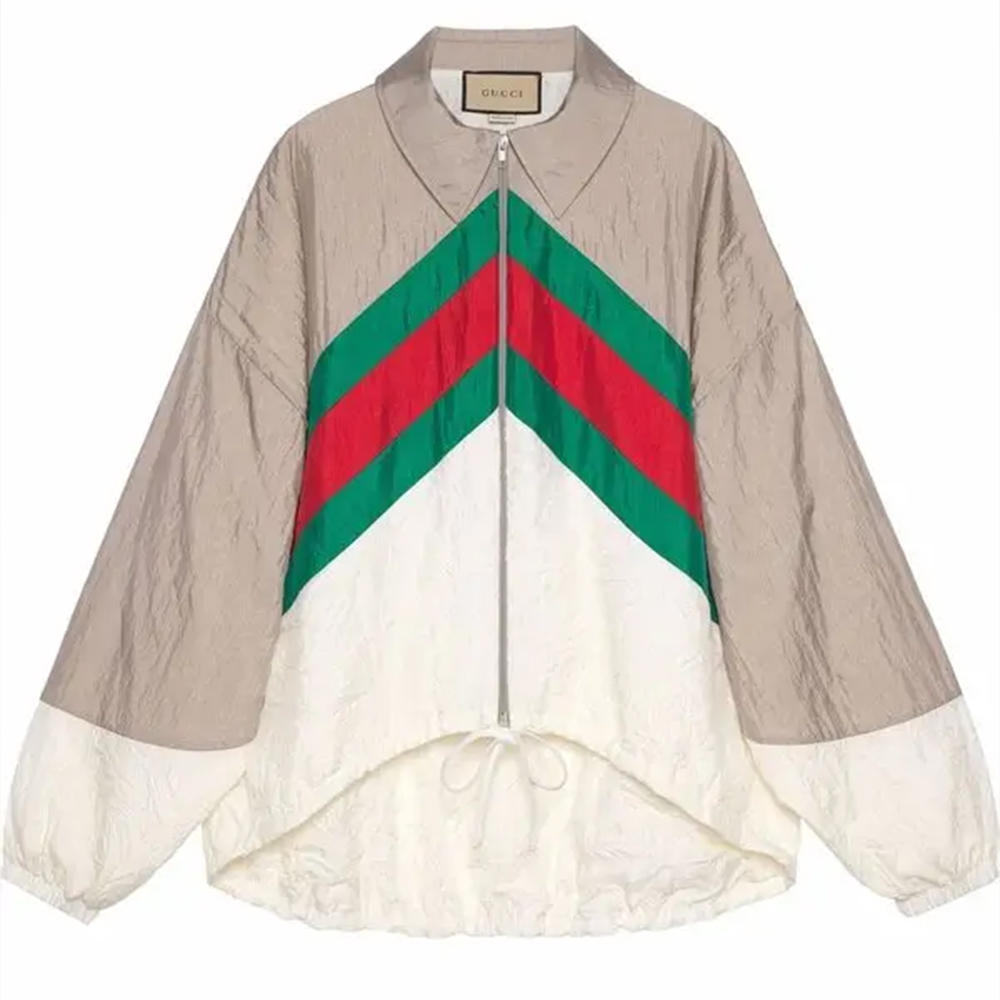 Gucci Logo-Print Nylon Jacket #386343