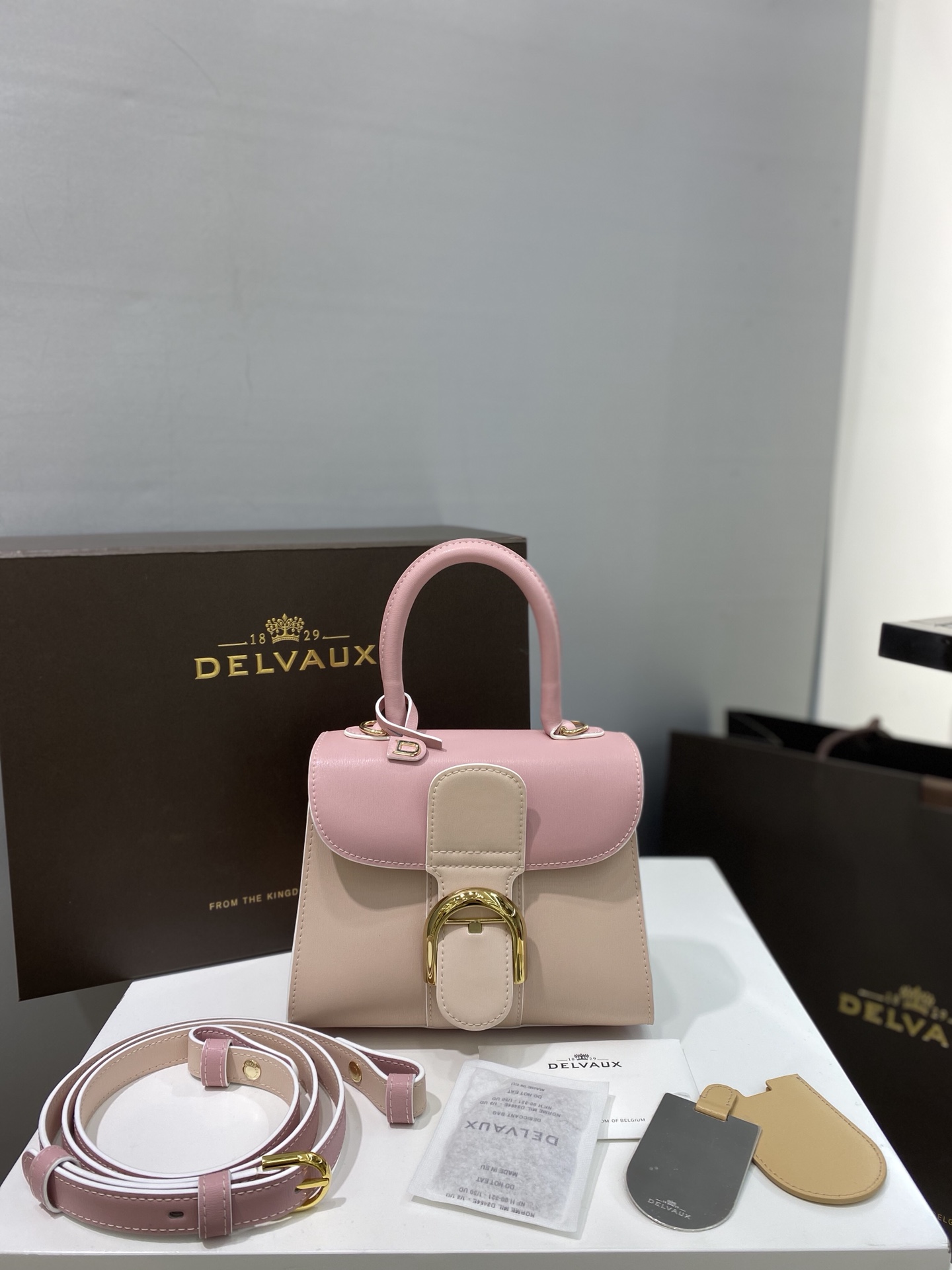 [TOP] Delvaux Brillant Bag Box Leather 20cm - Pink - 711 Luxury
