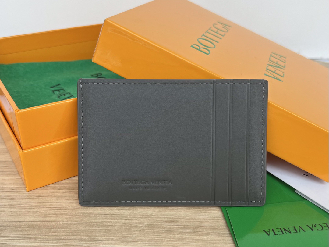[TOP] Bottega Veneta BV Cowhide  Card Holder  11x7.5cm - Black - 711 Luxury