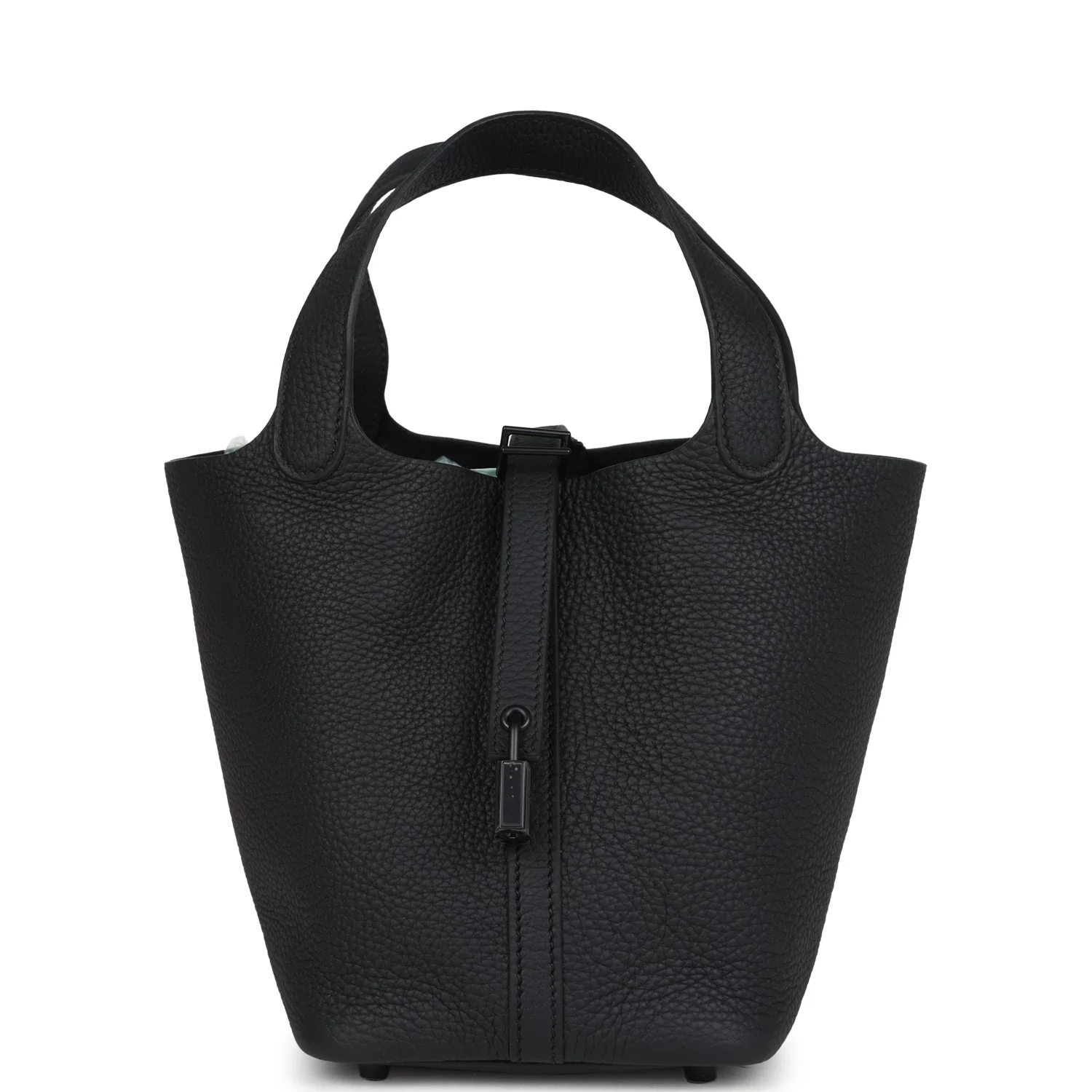 Hermes Picotin Lock  Monochrome Black Clemence Black Hardware