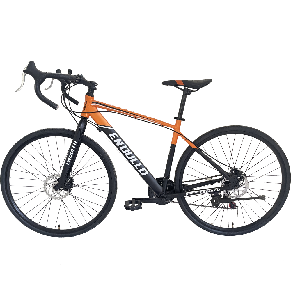 Ultra-light 700C road bike with aluminum alloy frame, 21-speed disc brake racing bicycle for adults.