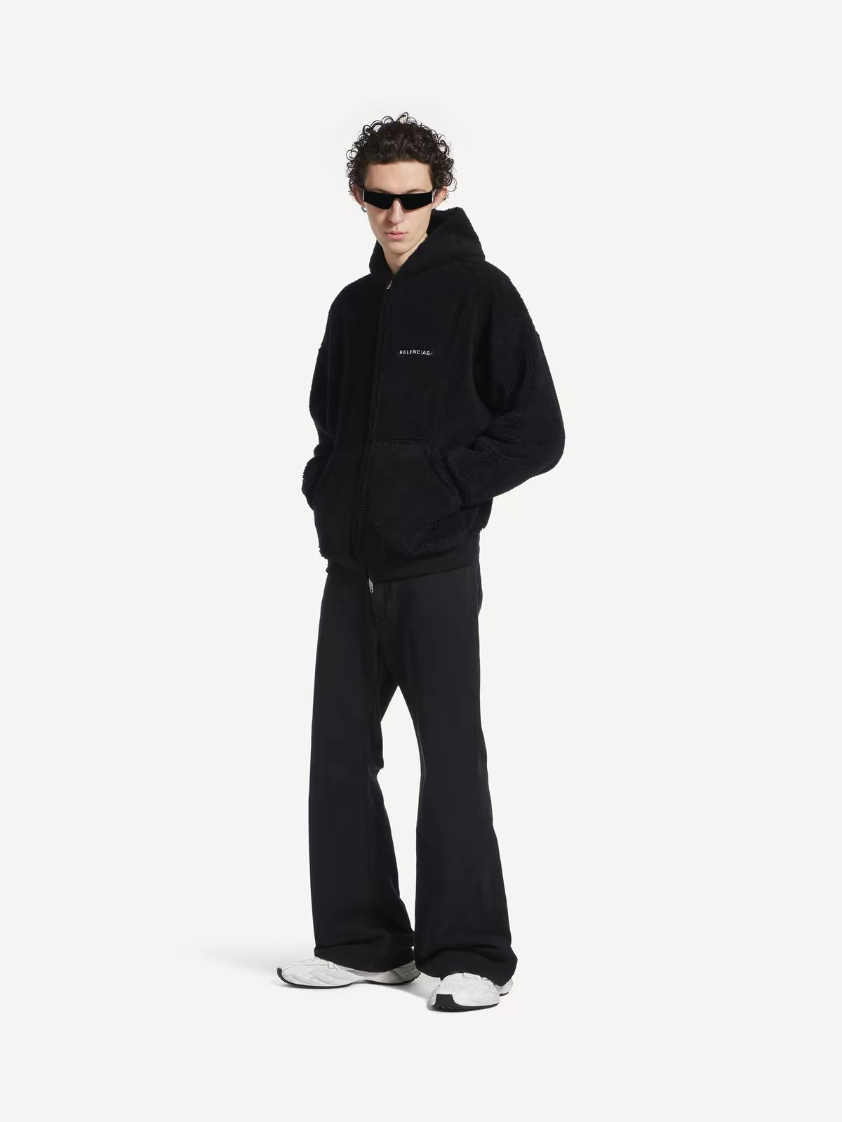 Balenciaga Clothing Balenciaga Fleece Zip-up Hoodie #378334 View 2 | Nigo Office