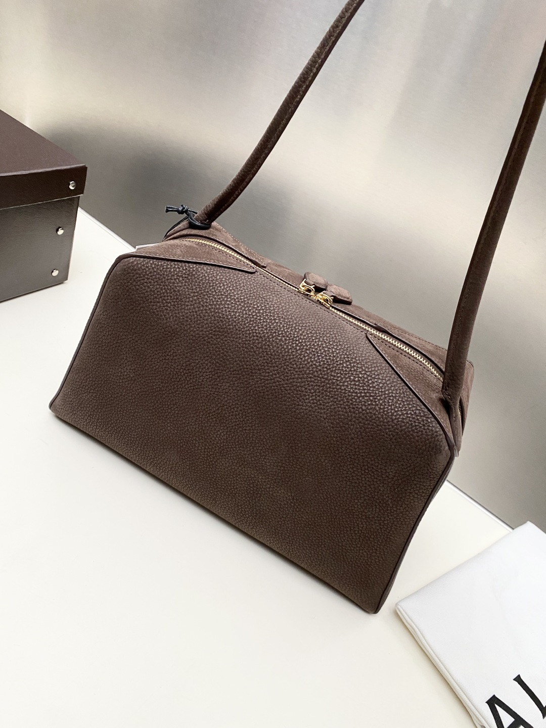 [TOP] ALAIA LE BOULEDOGUE Bag 32-17-15 CM - Brown - 711 Luxury