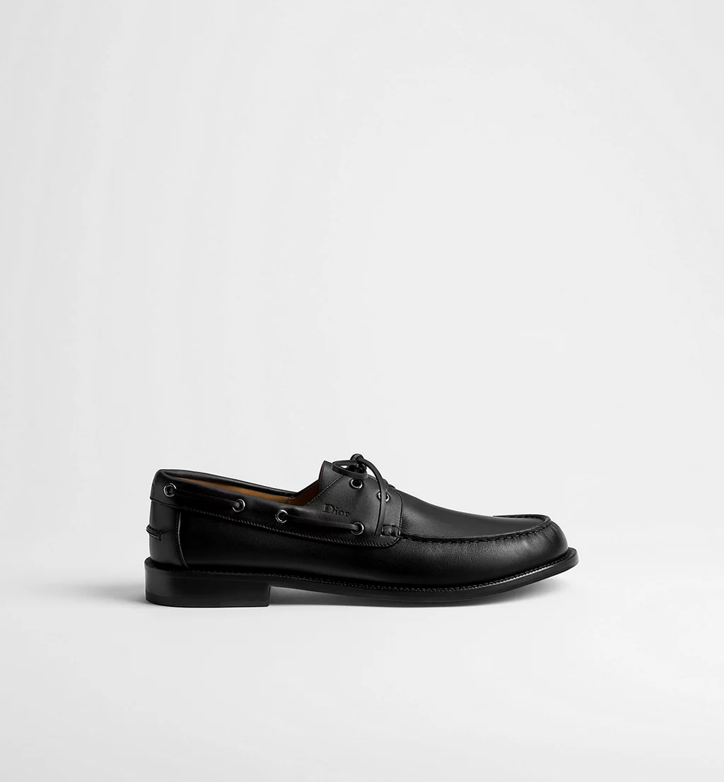 [TOP] Christian Dior Men's Dior Archie Boat Shoes - Black