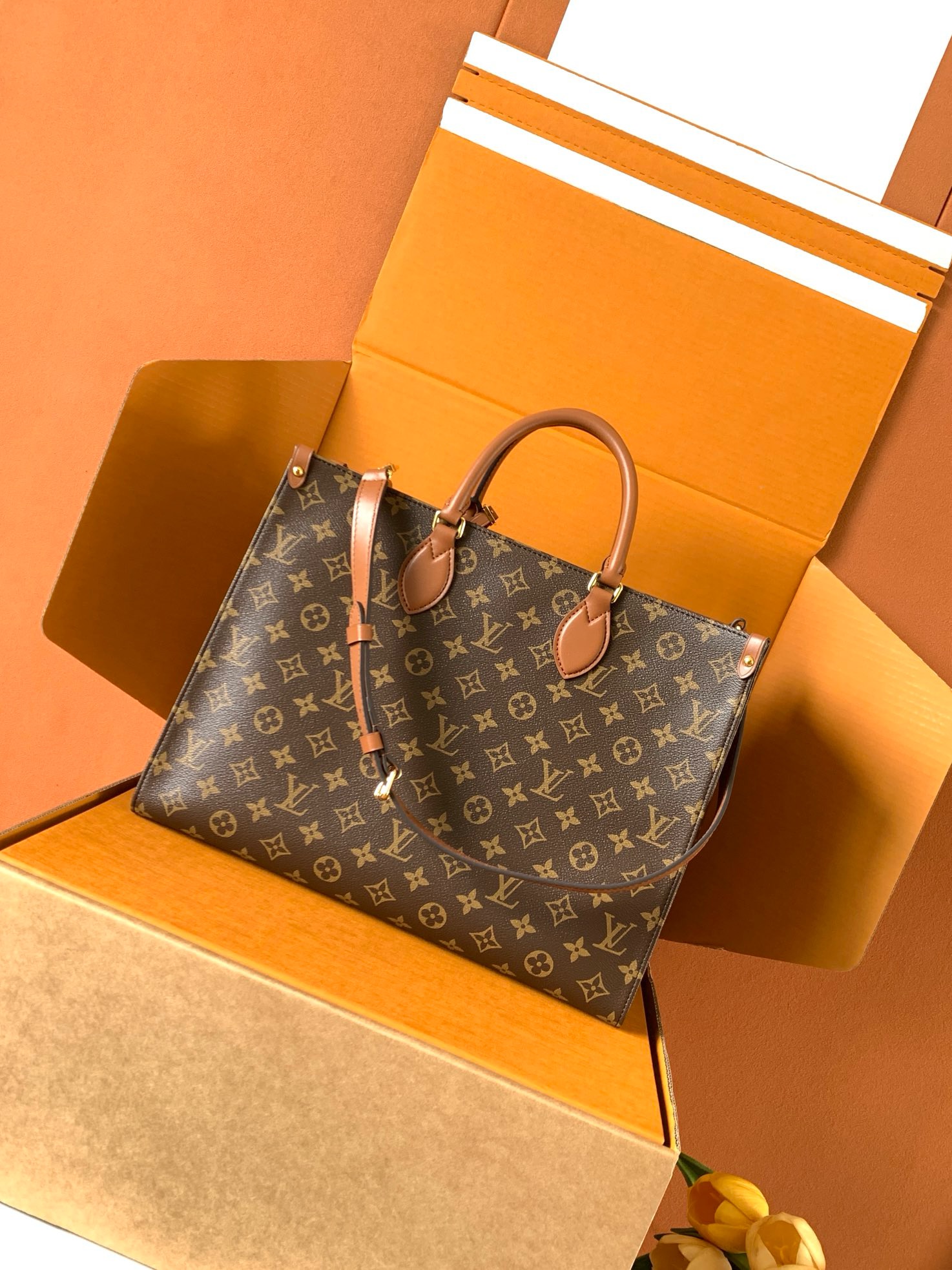 [TOP] Louis Vuitton LV On The Go Organizer 37x28x16cm - Brown - 711 Luxury